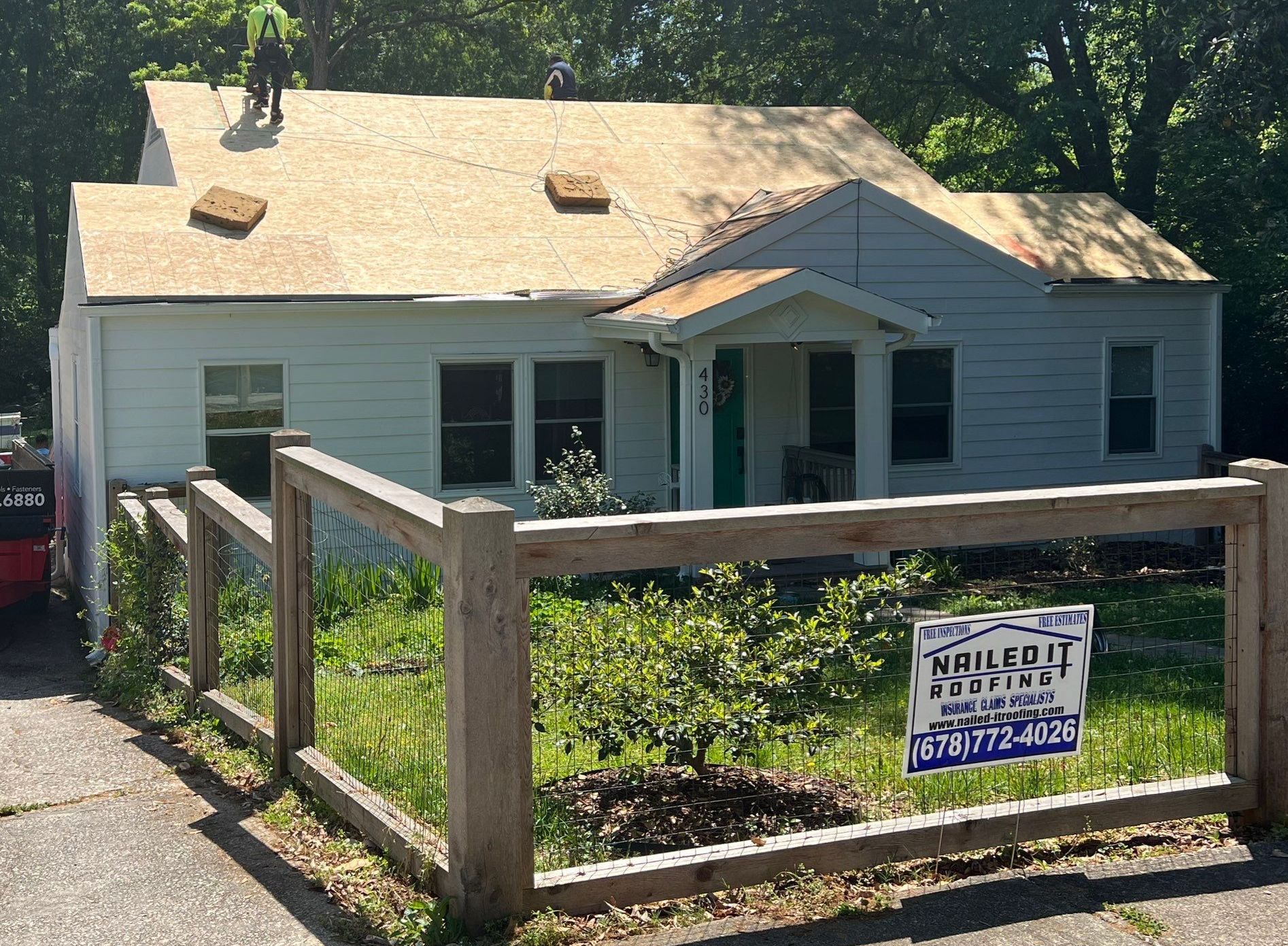 Roof Replaced and interior repaired by Nailed It Roofing & Remodeling LLC