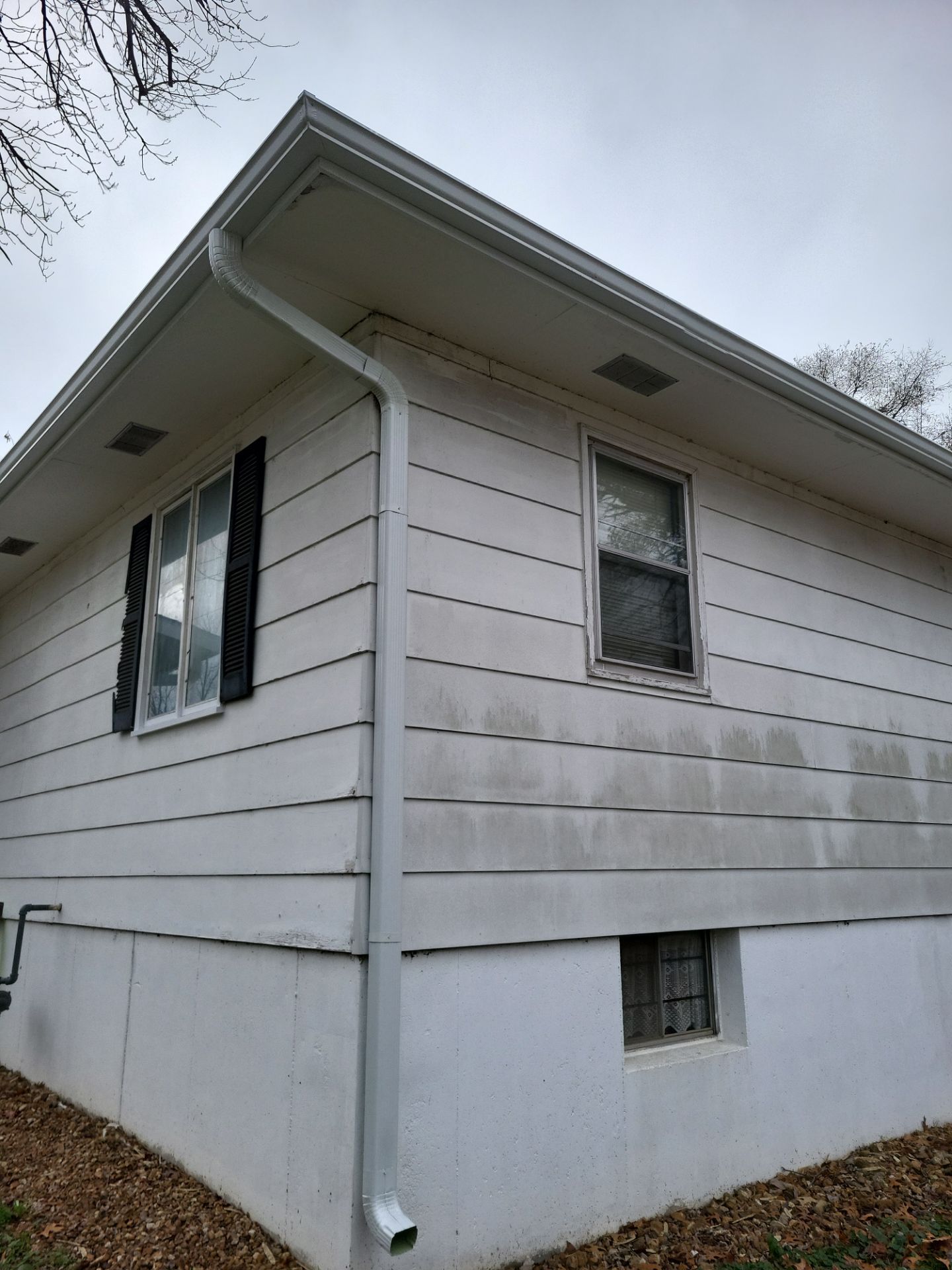 Residential Gutters & Downspouts Install - Color White  by Titan Commercial & Residential Roofing 