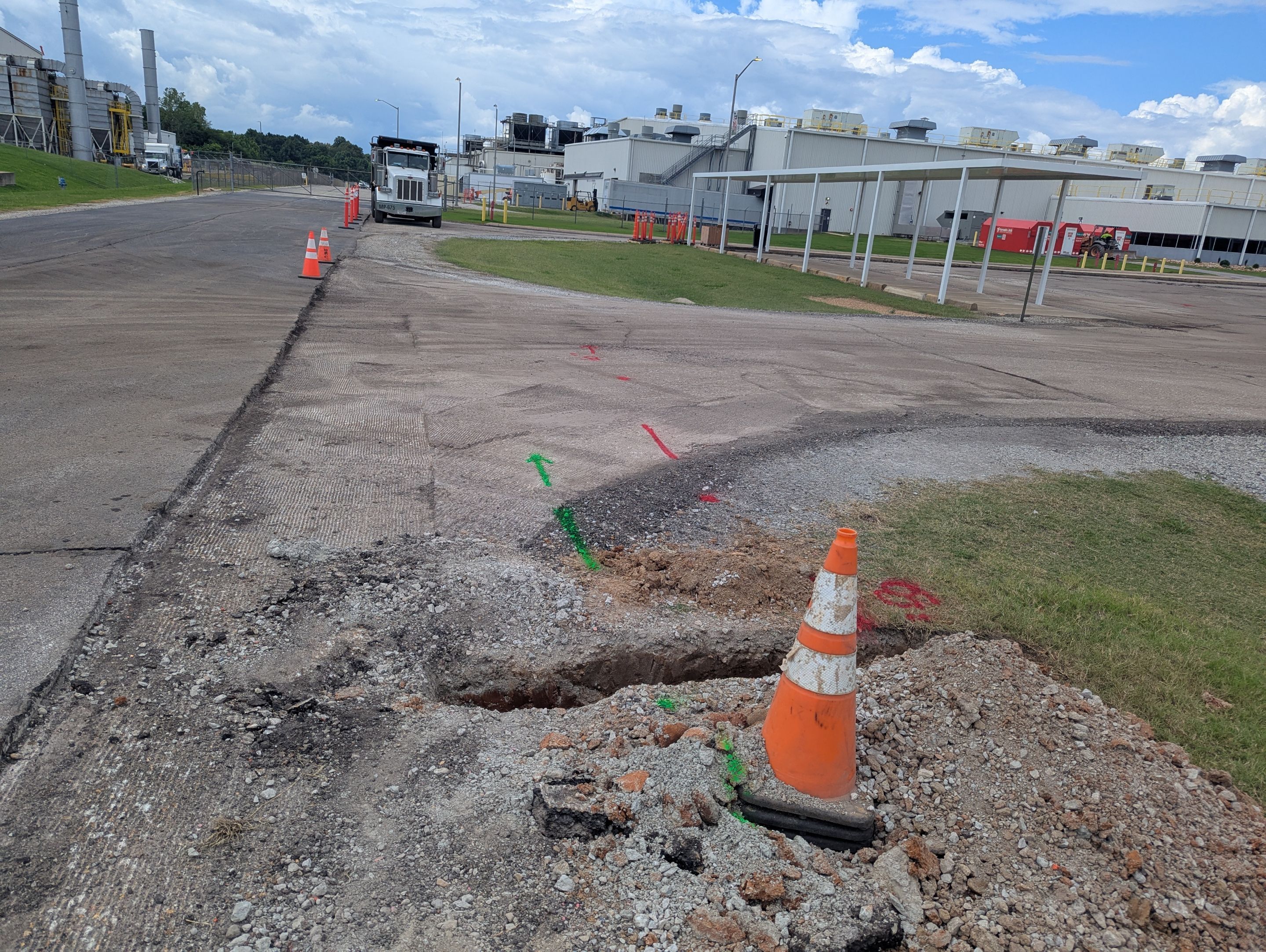 Utility Locating and Subsurface Mapping for Jackson Industrial Parking Lot by Alsip Locating Service, LLC