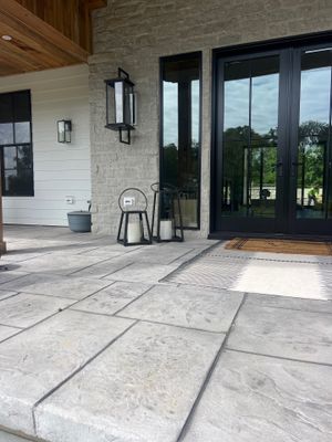 Stamped Overlay Patio