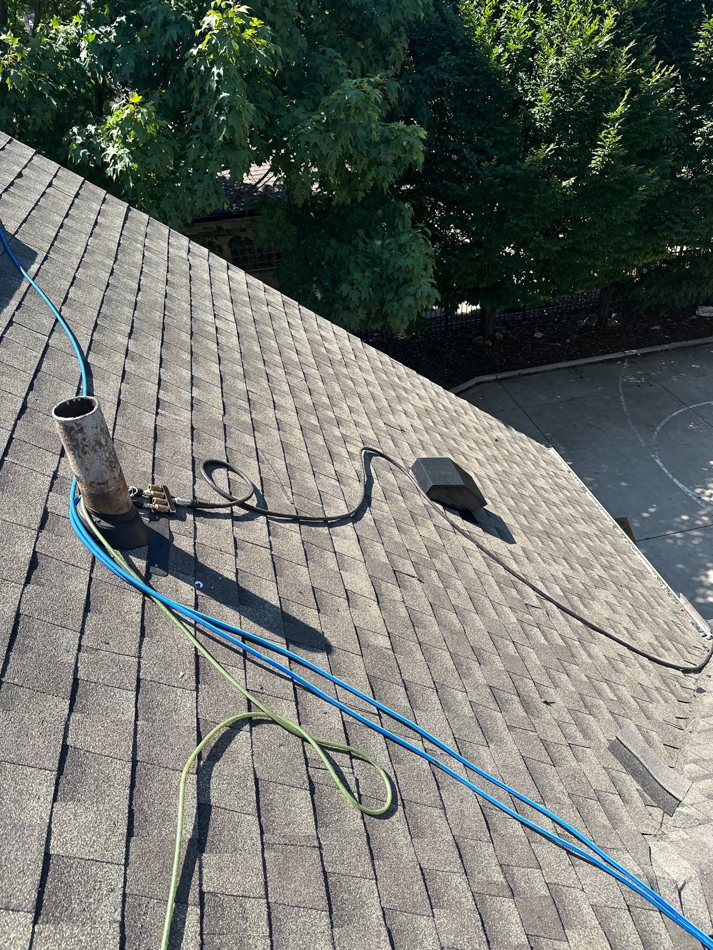 Residential Roofing Installation using Timberline HDZ Shingles - Weathered Wood by RoofX 