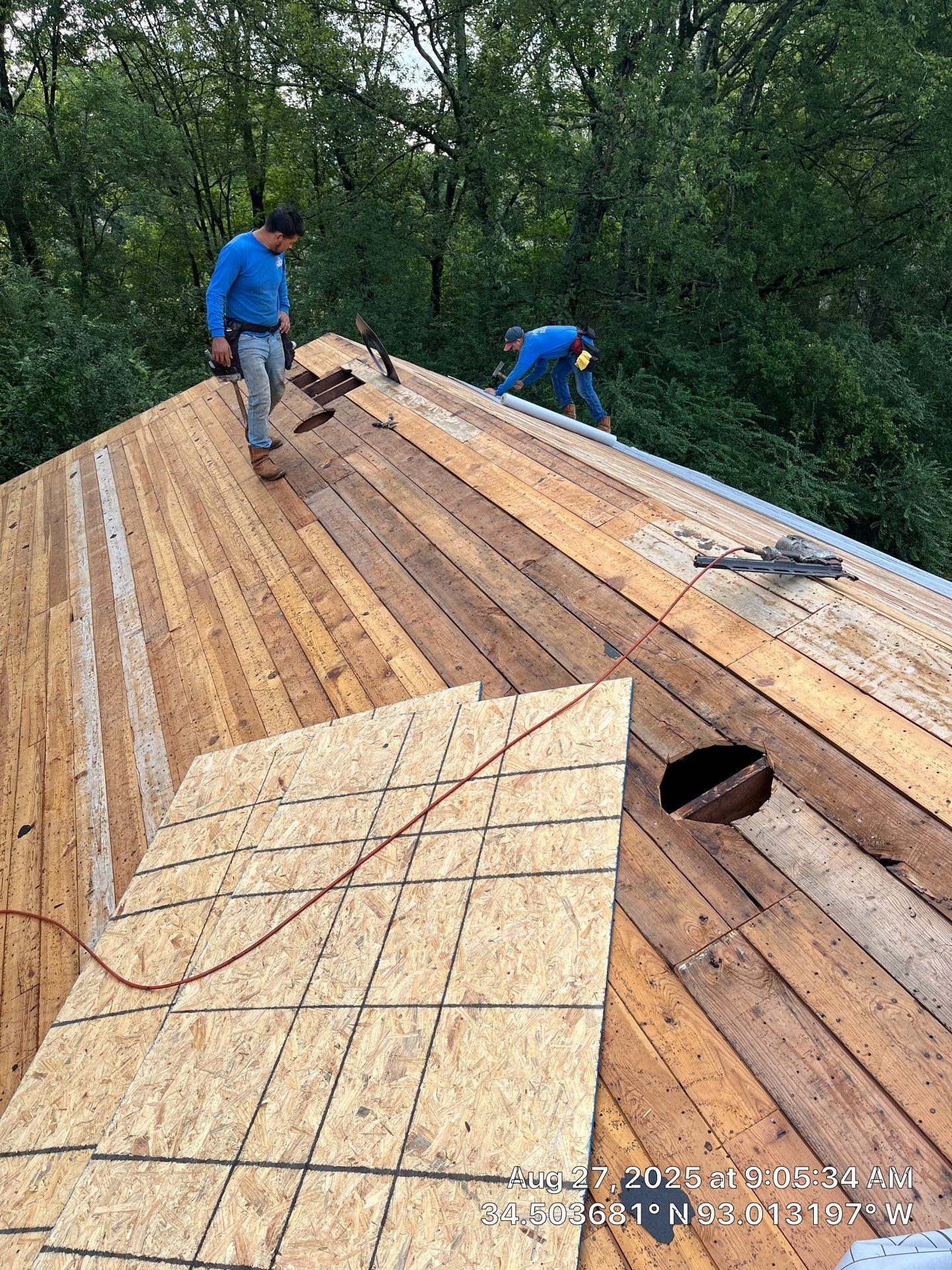 GAF Timberline HDZ Roof Replacement on Brick Home in Hot Springs by Temple Roofing and Exteriors