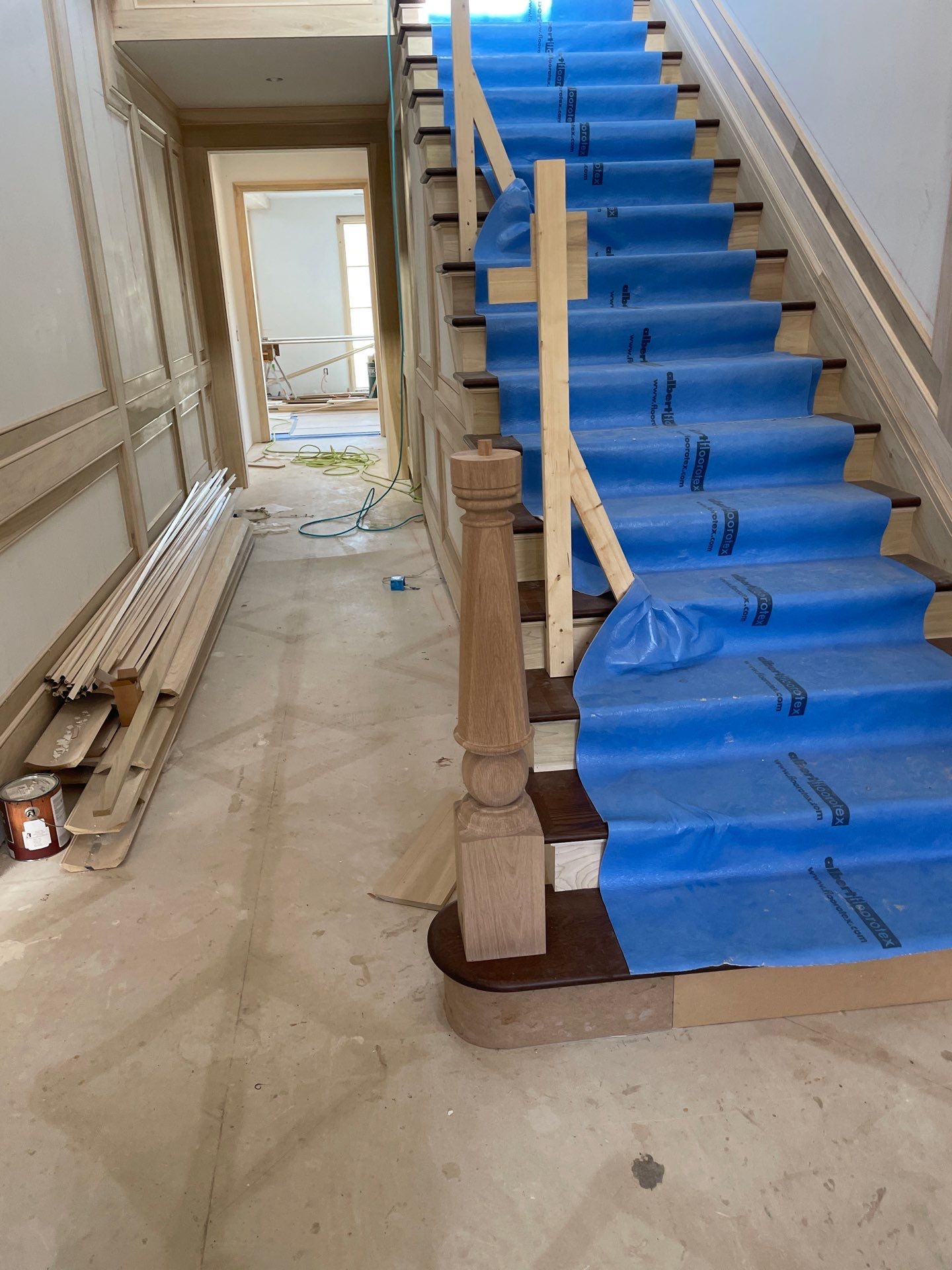Stunning Ada Brownstone - Custom Staircase, Pattern Floor by RTBaldwin Hardwood Floors