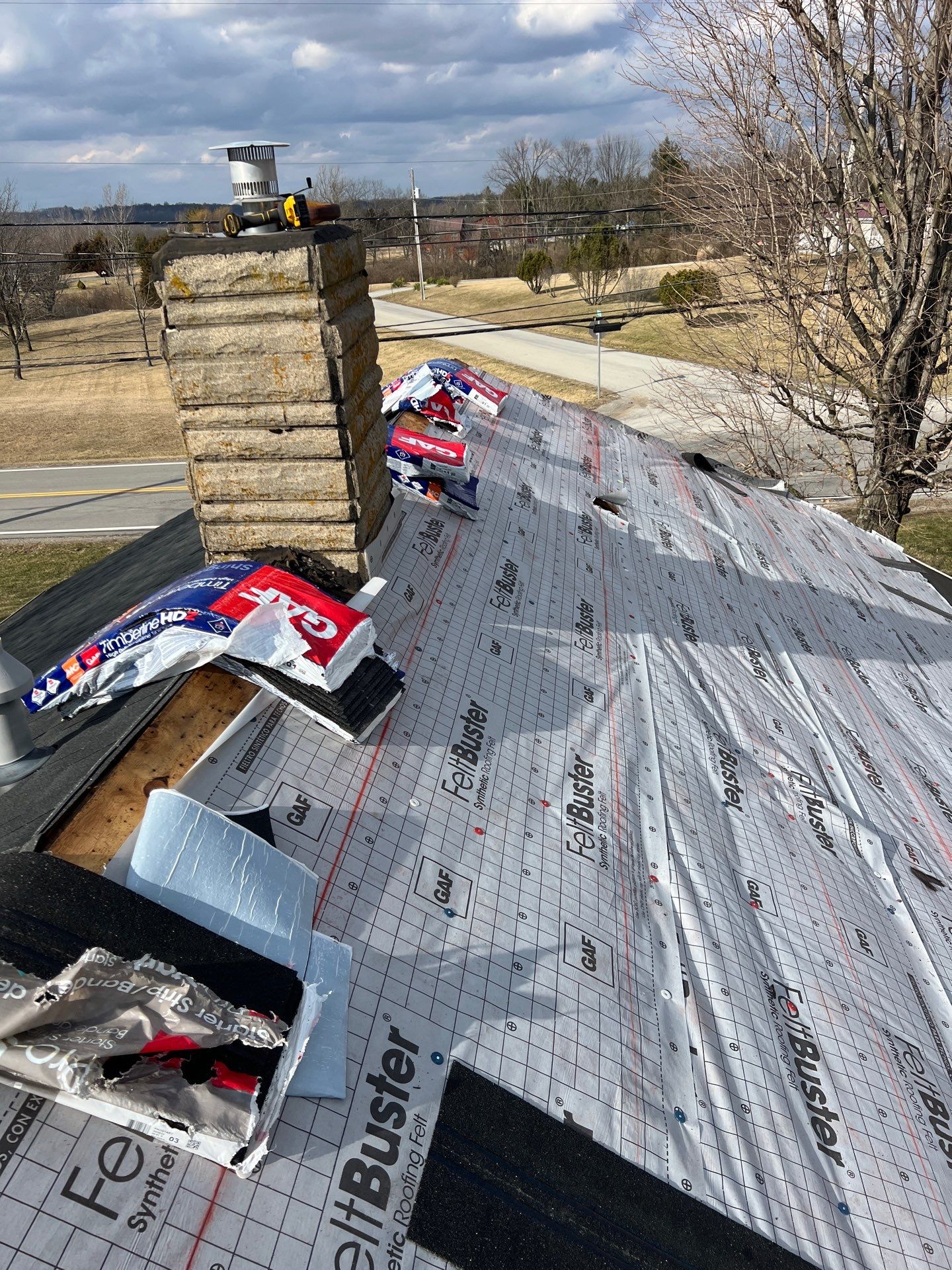 Residential Roofing Installation using Timberline HDZ Shingles - Charcoal by RoofX 