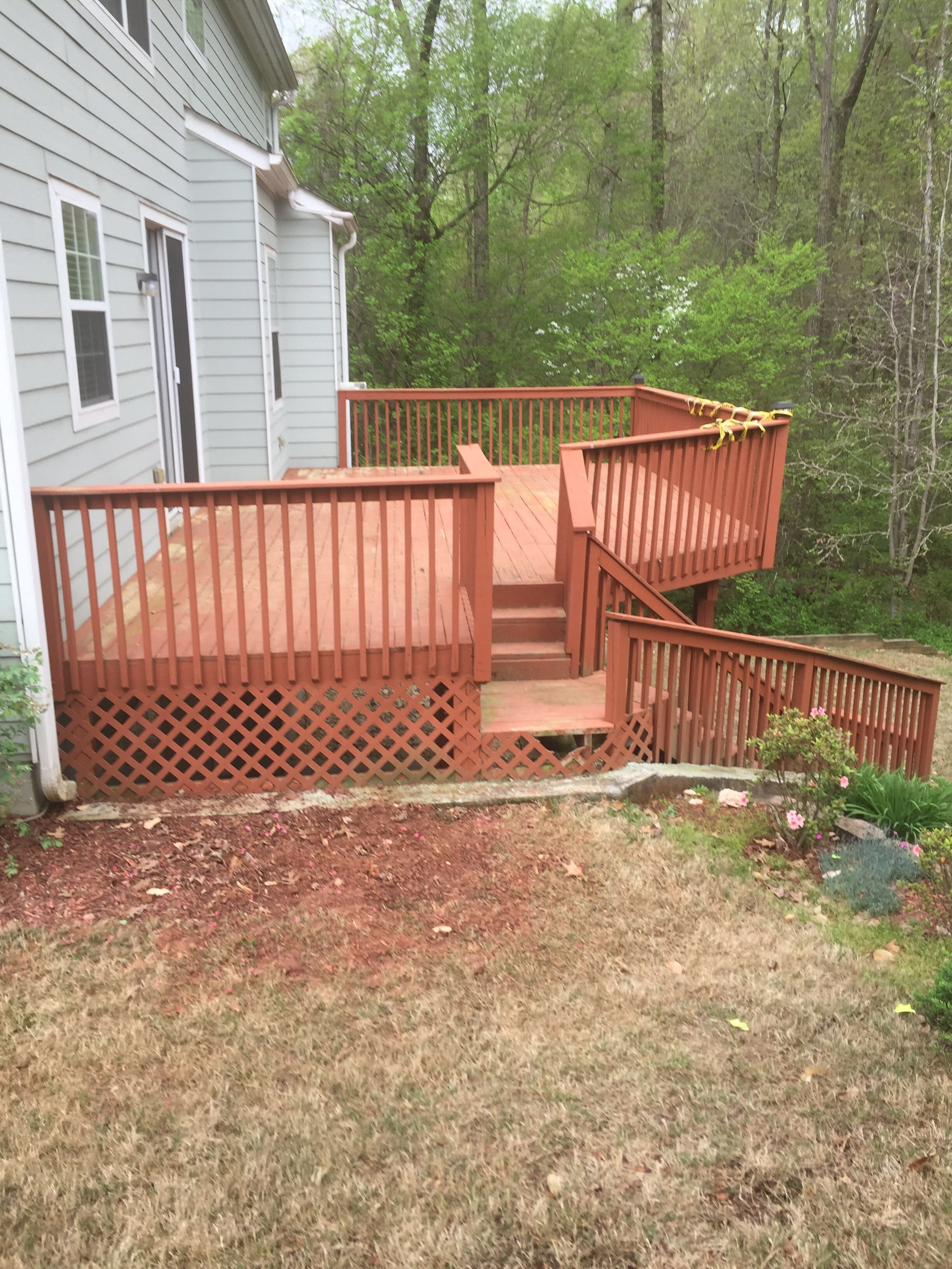 Composite Deck Replacement and Stamped Concrete Patio in Kennesaw by Swift Home Renovations