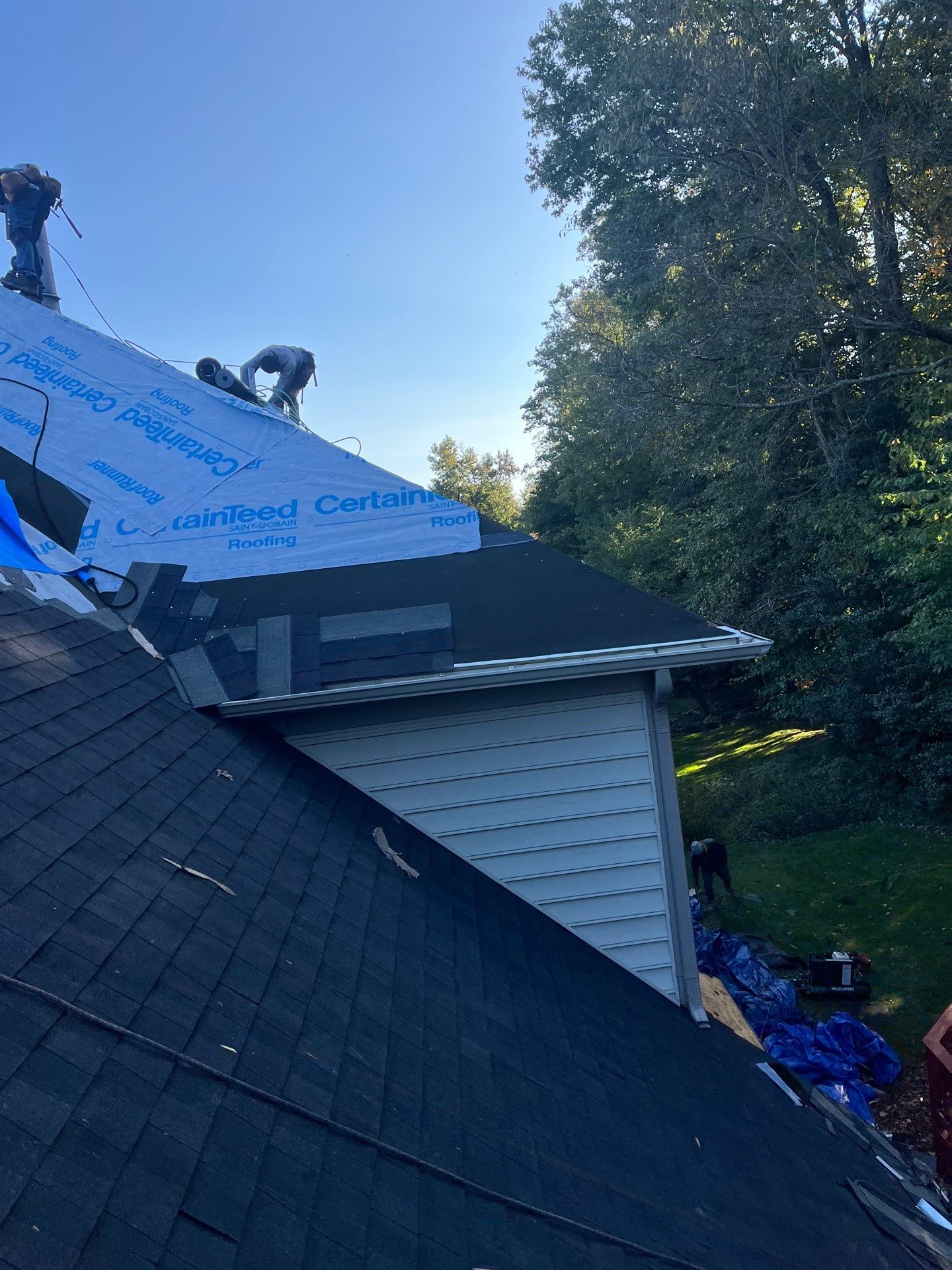 Burke: Residential Roof Replacement with CertainTeed Landmark Pro Designer Shingles in Max Def Charcoal Black by RM Banning, Inc.