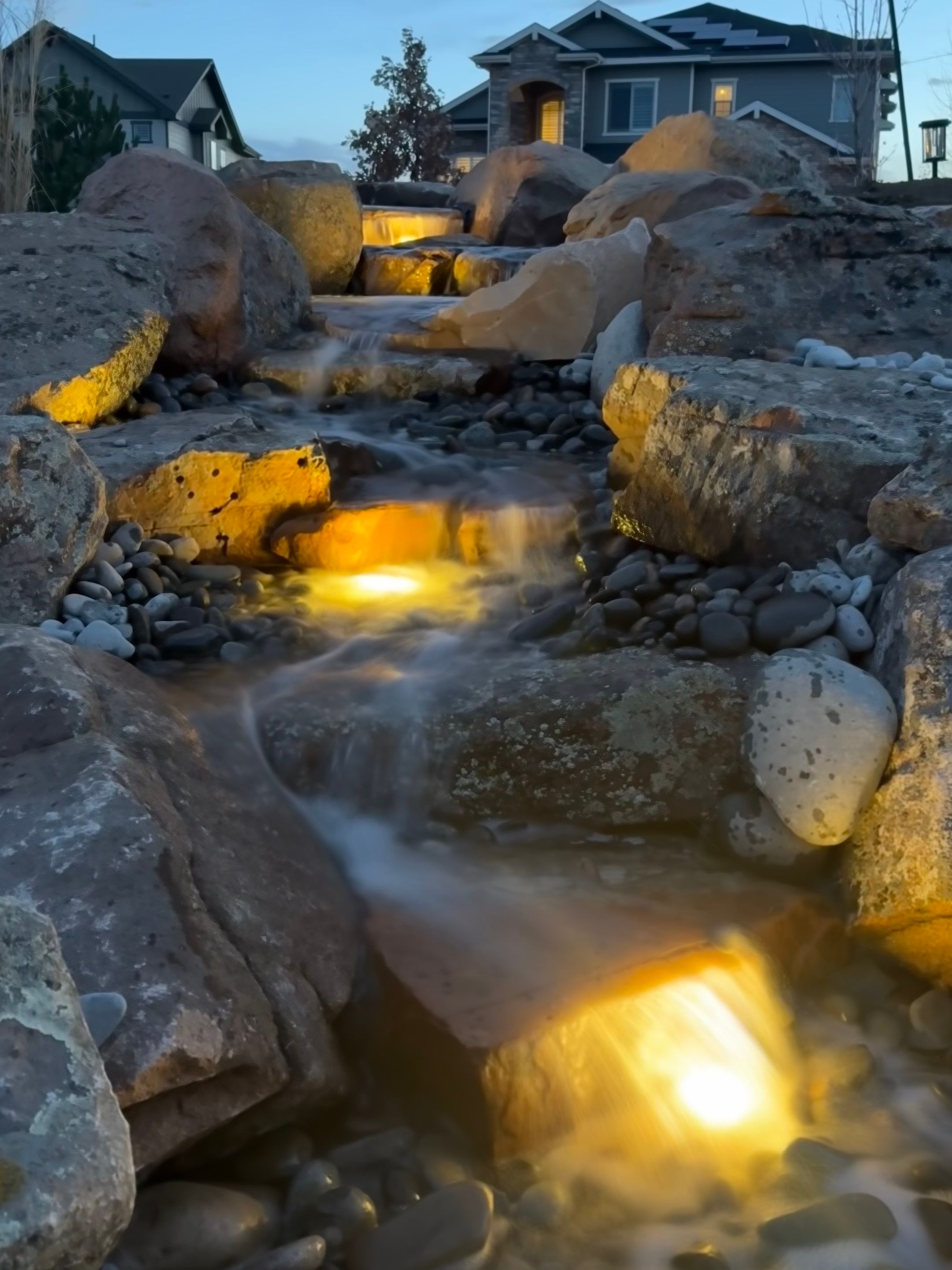 waterfalls in Arvada by JRM landscape & design