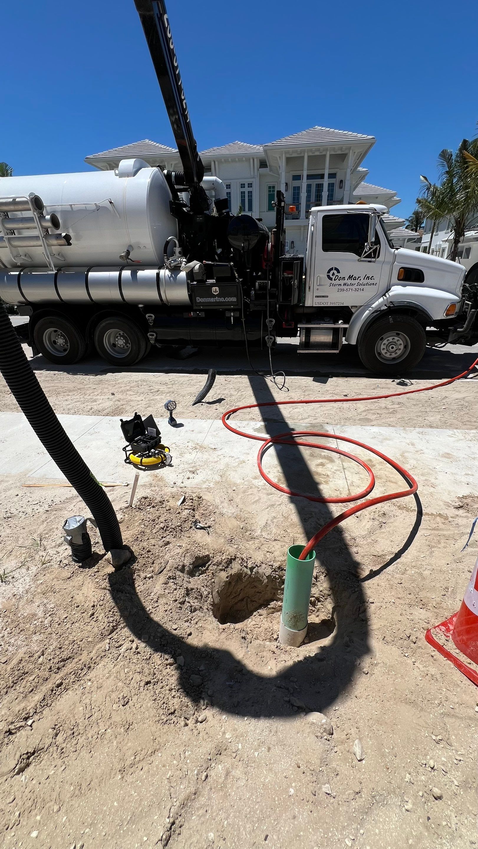 New Residential Construction Sewer Line Cleaning by APS Power & Water