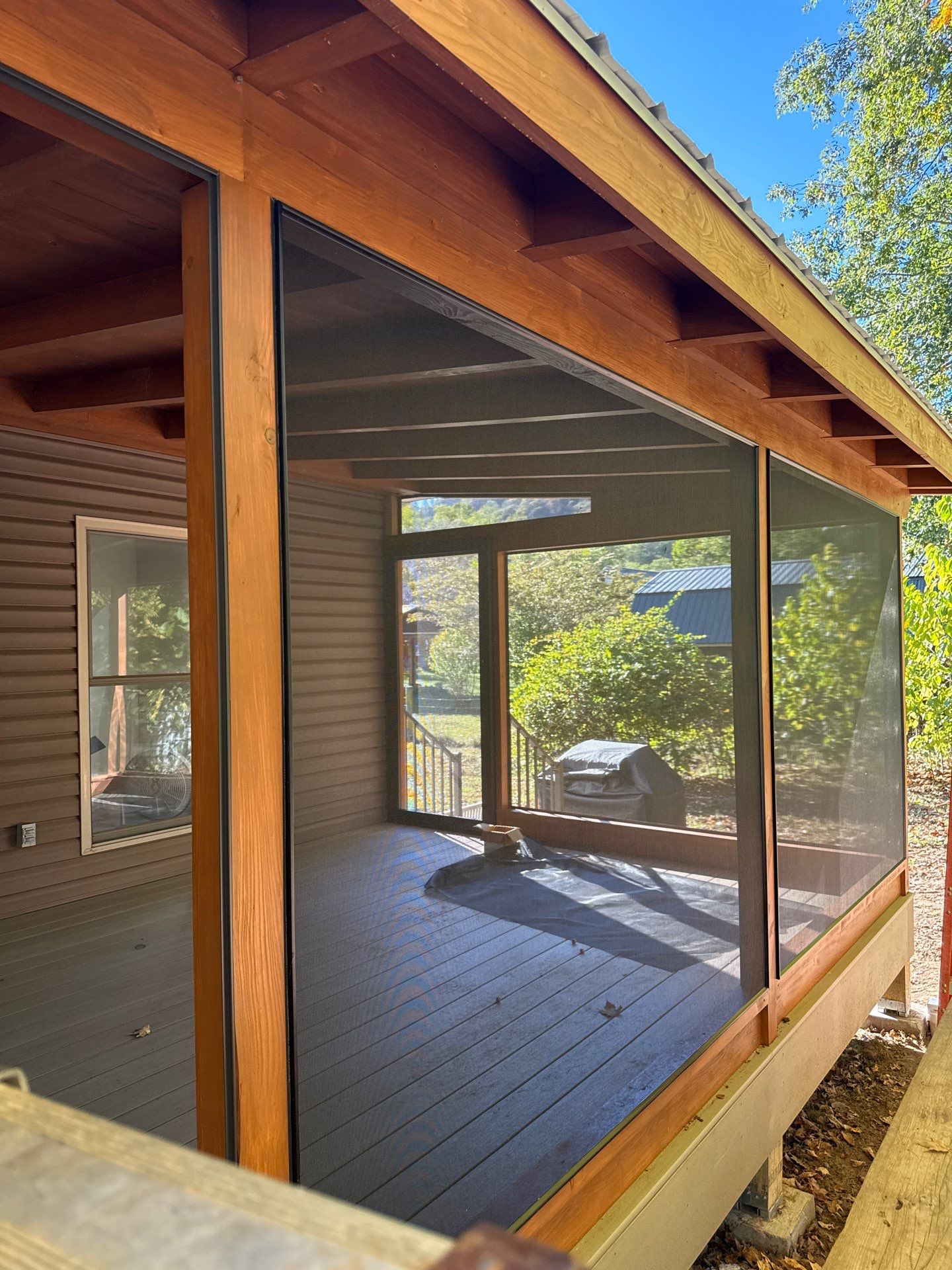 Custom Composite Deck and Screened Porch Addition in Hinton by Walnut Hollow Decks & Outdoor Living