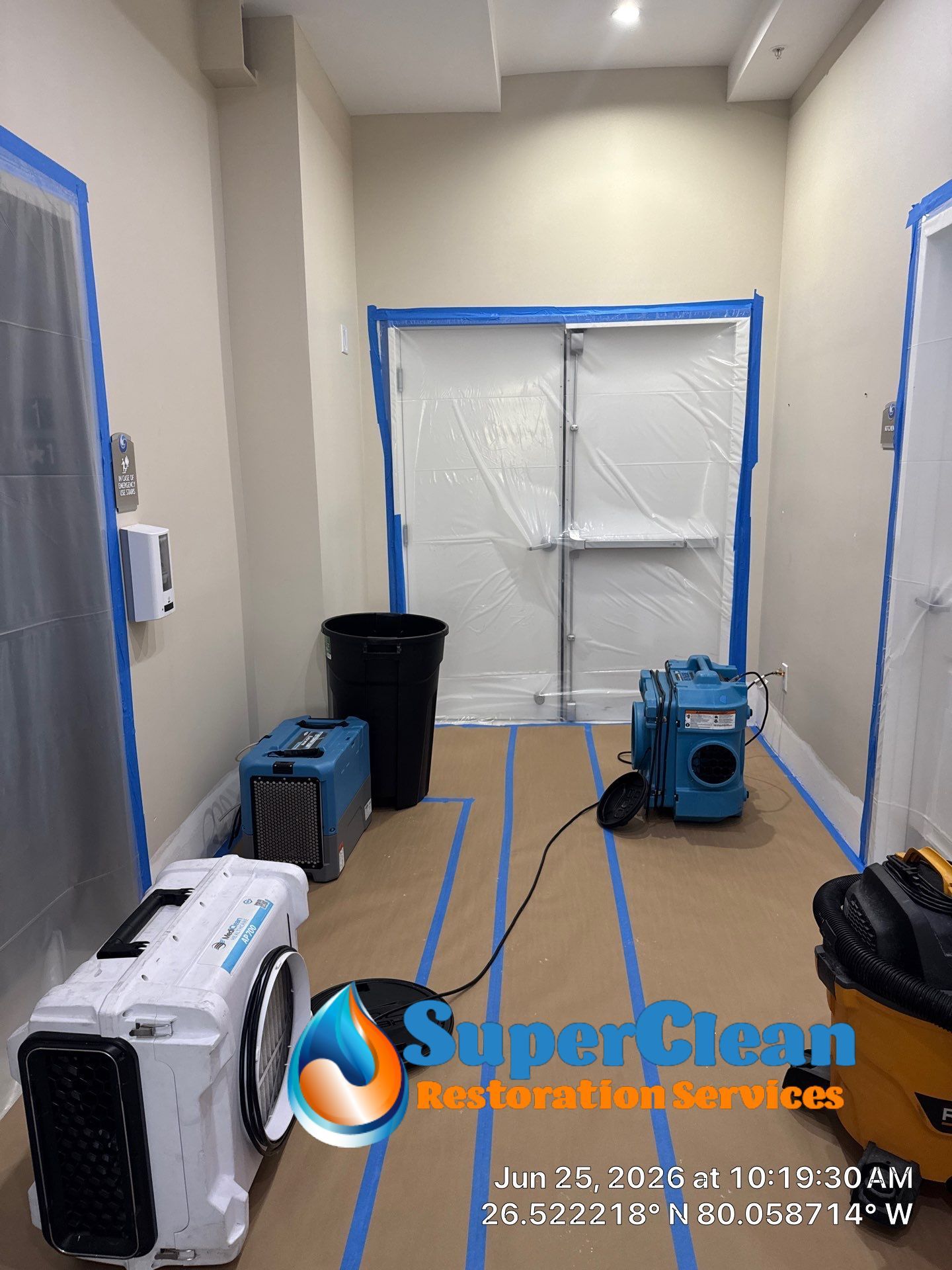 Commercial Water Damage Mitigation and Floor Drying in Boynton Beach by SuperClean