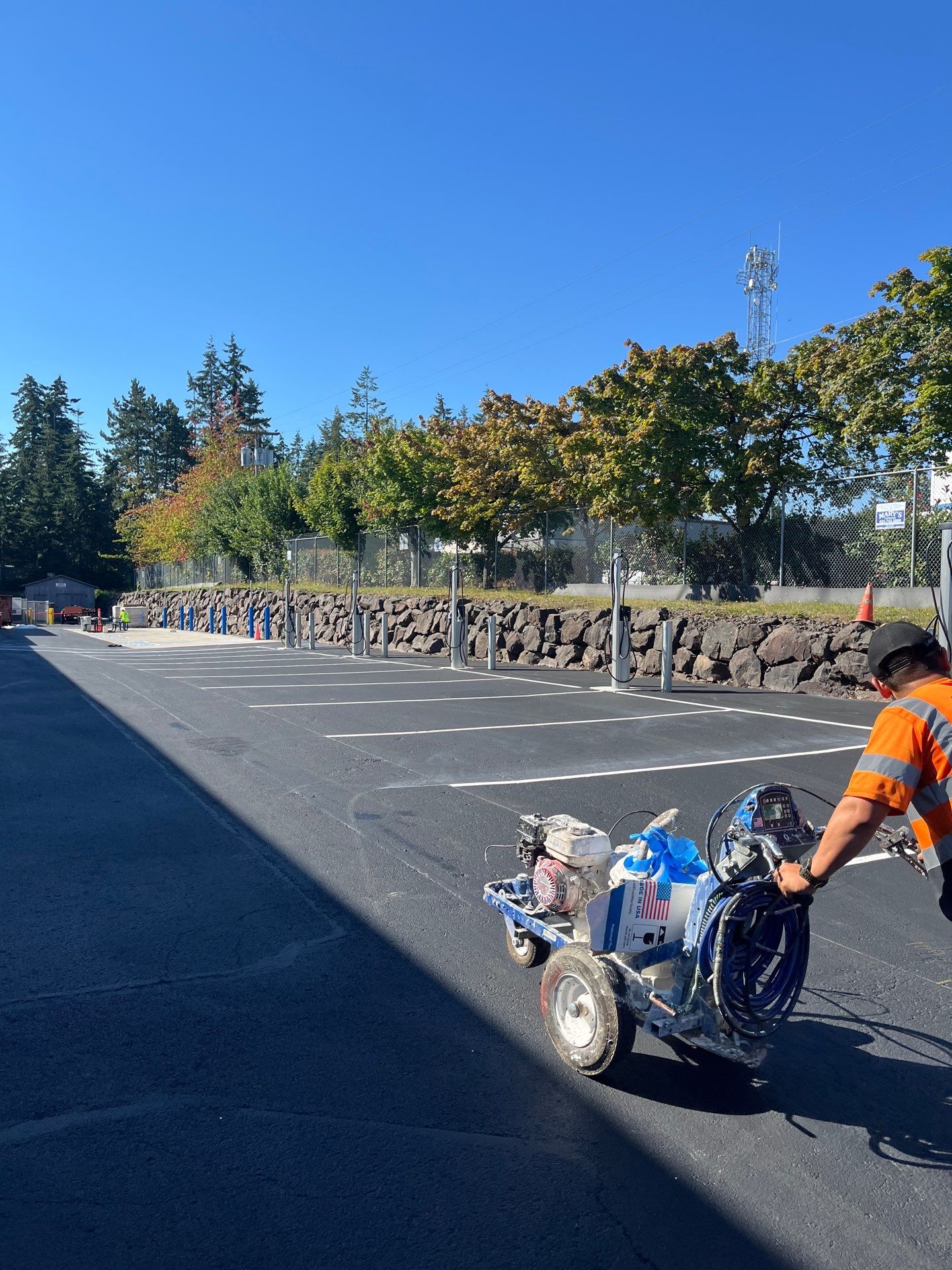 USPS Asphalt Patch Repair, Indoor Parking Lot Sandblast, Outdoor Parking Lot Sealcoating & Indoor/Outdoor Parking Lot Striping  by Jireh Asphalt & Concrete Inc 