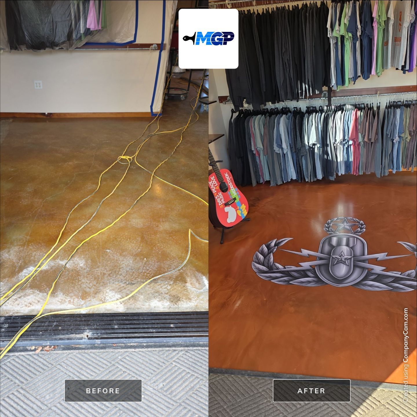 Custom Metallic Epoxy Floor Installation for San Miguel Winery by MGP Coatings