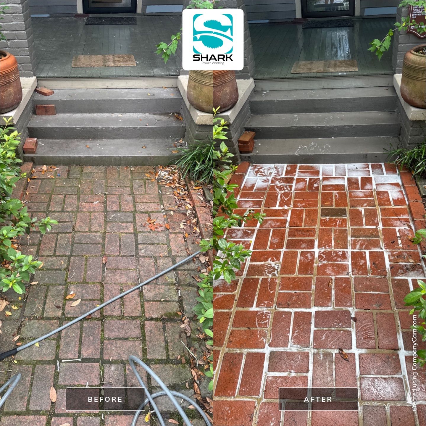 House washing in Wilmington by Shark Power Washing