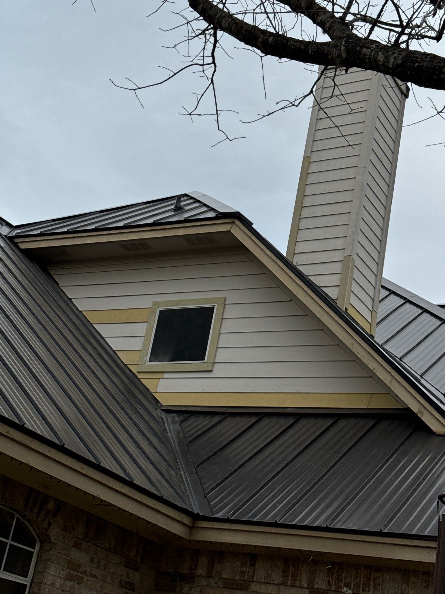 Residential Roof Replacement using 24 GA Double-Lock - Matte Black by Action Exteriors Austin