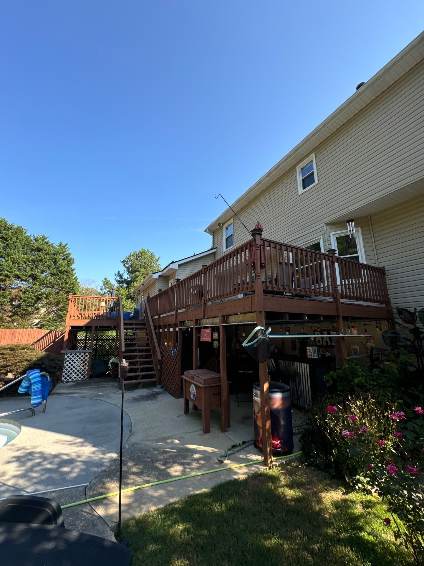 Elevated Deck Construction and Front Porch Renovation in Powder Springs by Swift Home Renovations