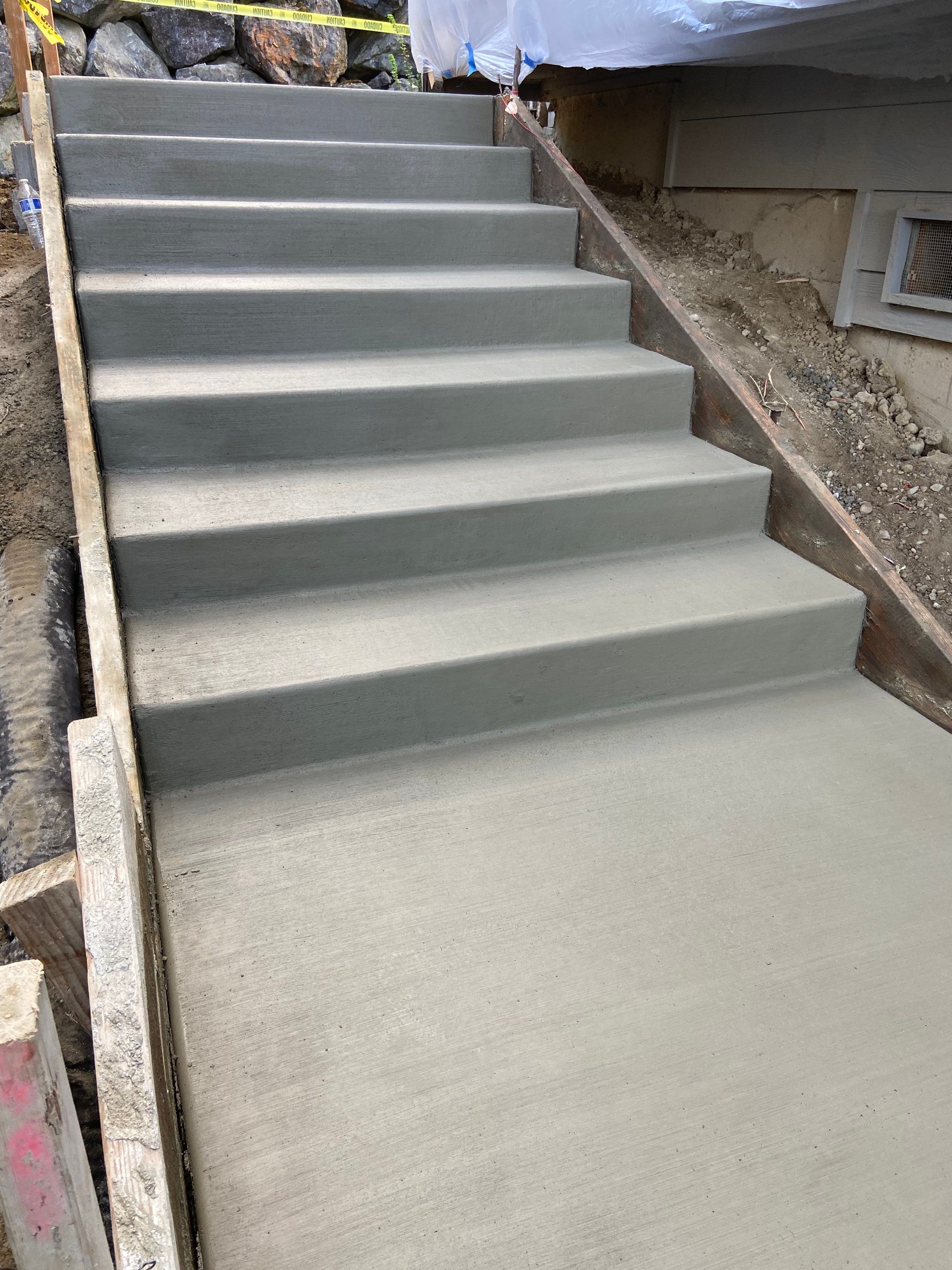 Jireh Outdoor Projects | Concrete Stair Repair and Retaining Wall by Jireh Asphalt & Concrete Inc 