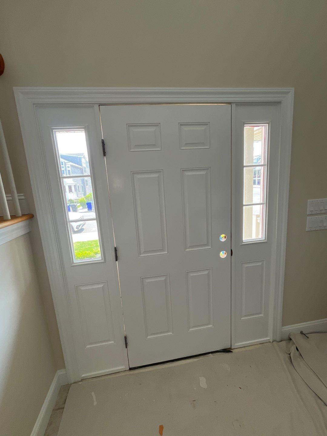 Front Door and Sidelight Refinishing and Painting in Avalon New Jersey by FreshCoat Works LLC