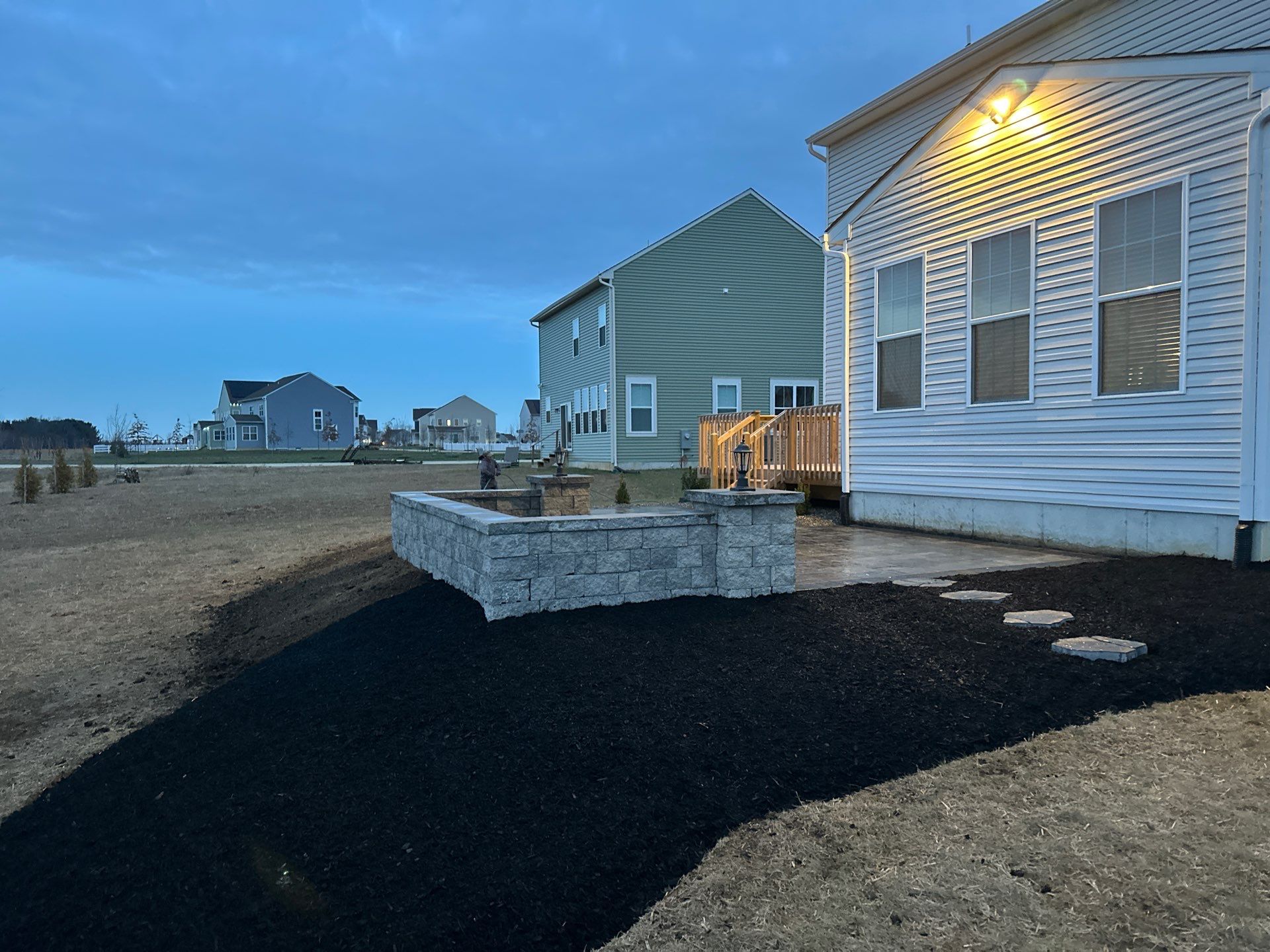 Belgard Patio Showcase + Deck Refinish & Outdoor Lighting | Delaware Outdoor Living by Studio G Indoor Spaces & Outdoor Living
