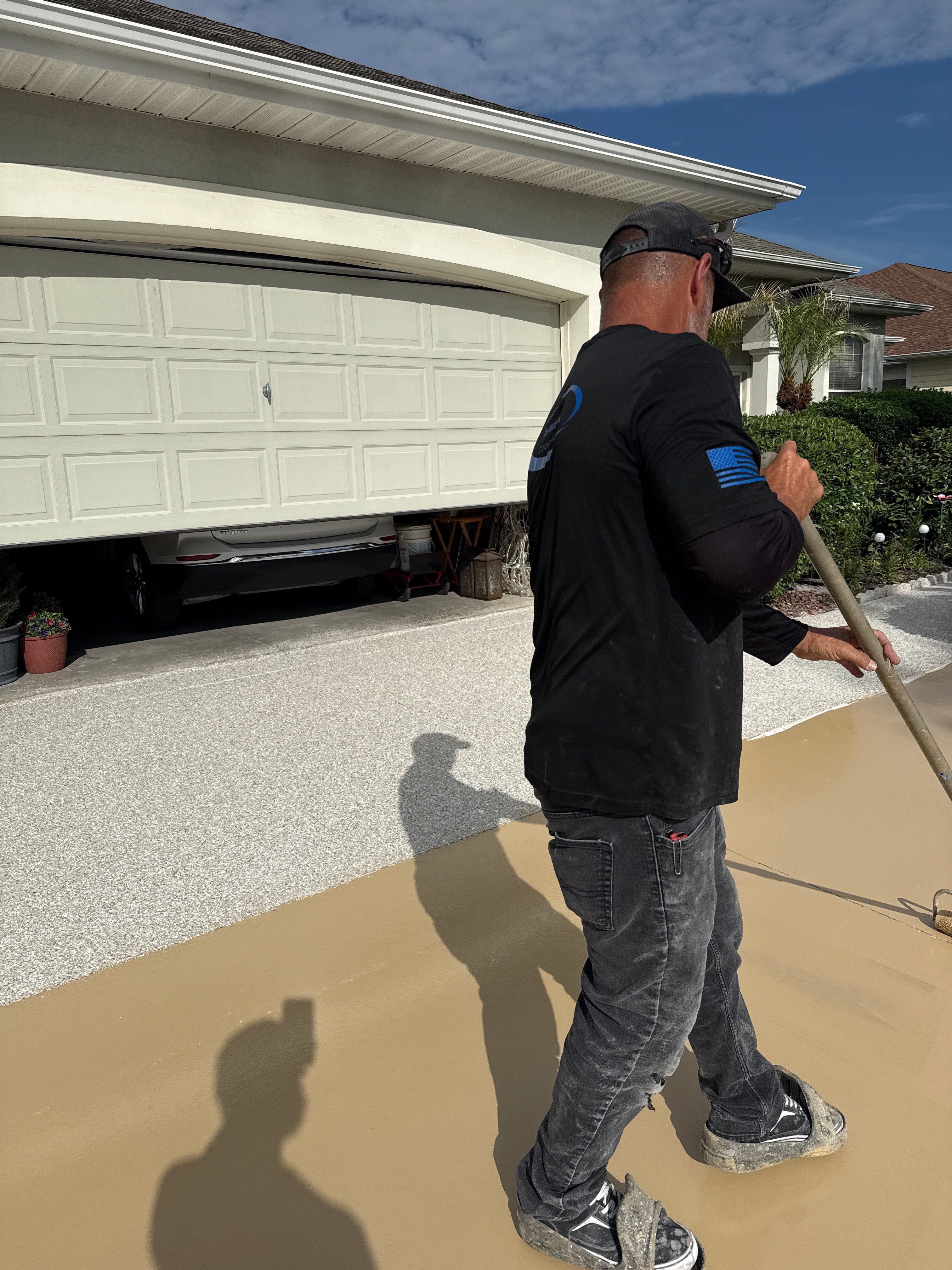 Driveway, Sidewalk & Porch in TrailMix (Torginol) by Innovative Concrete Coatings 