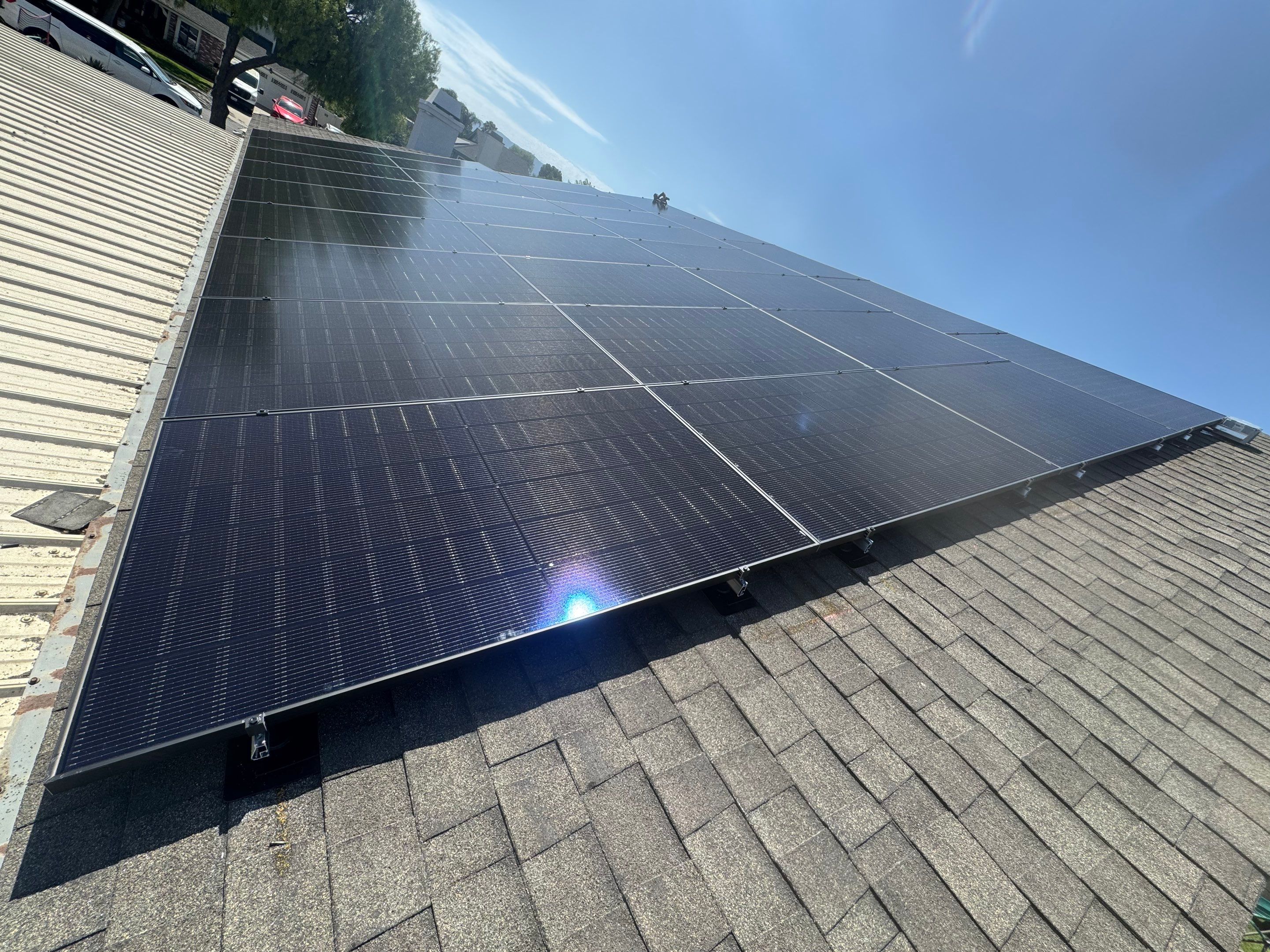 Residential Solar Array and Dual Tesla Powerwall Storage in Corona by VIBE SOLAR
