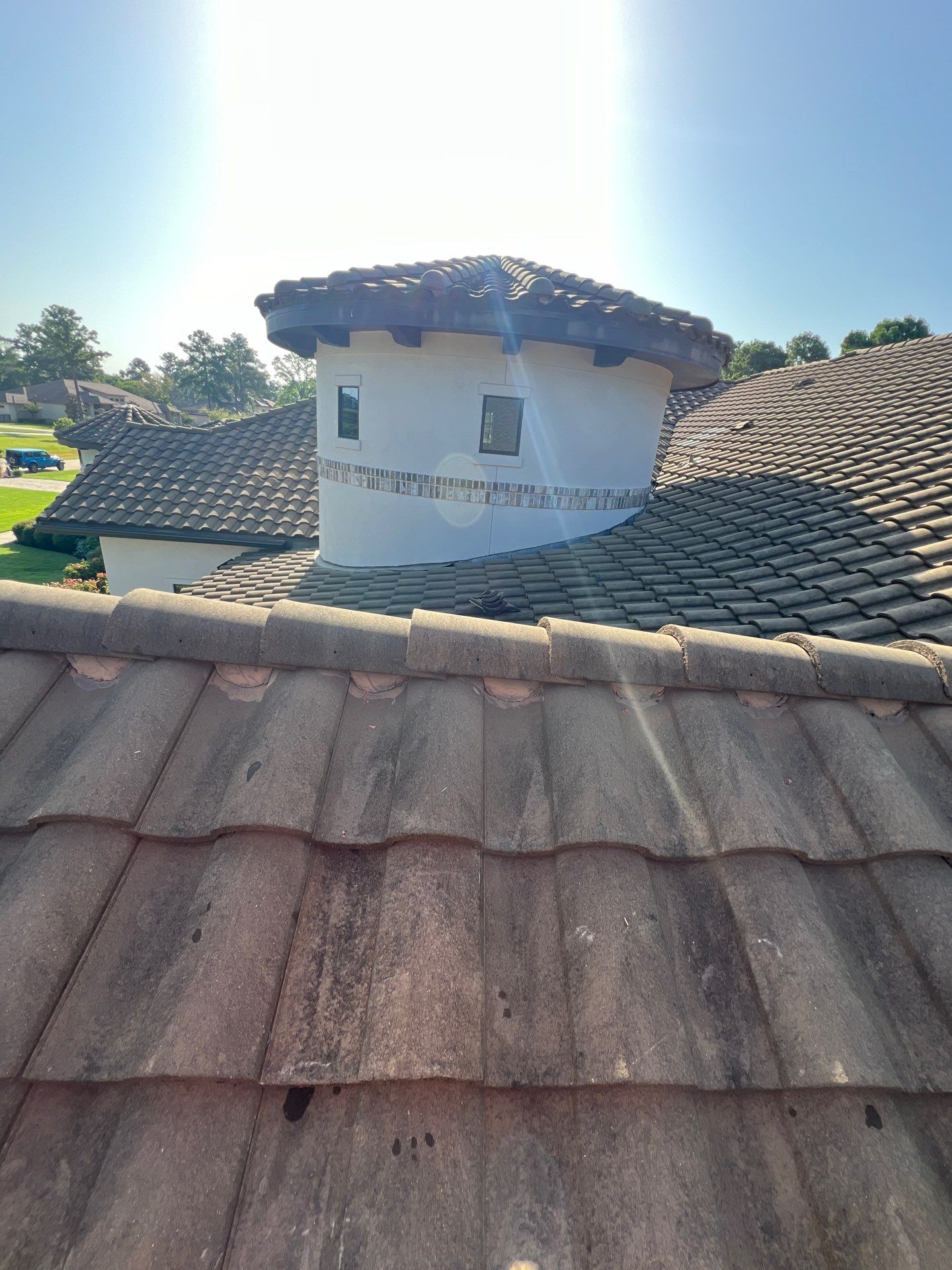 Residential Roofing Repair using tile by Roof Repair Company