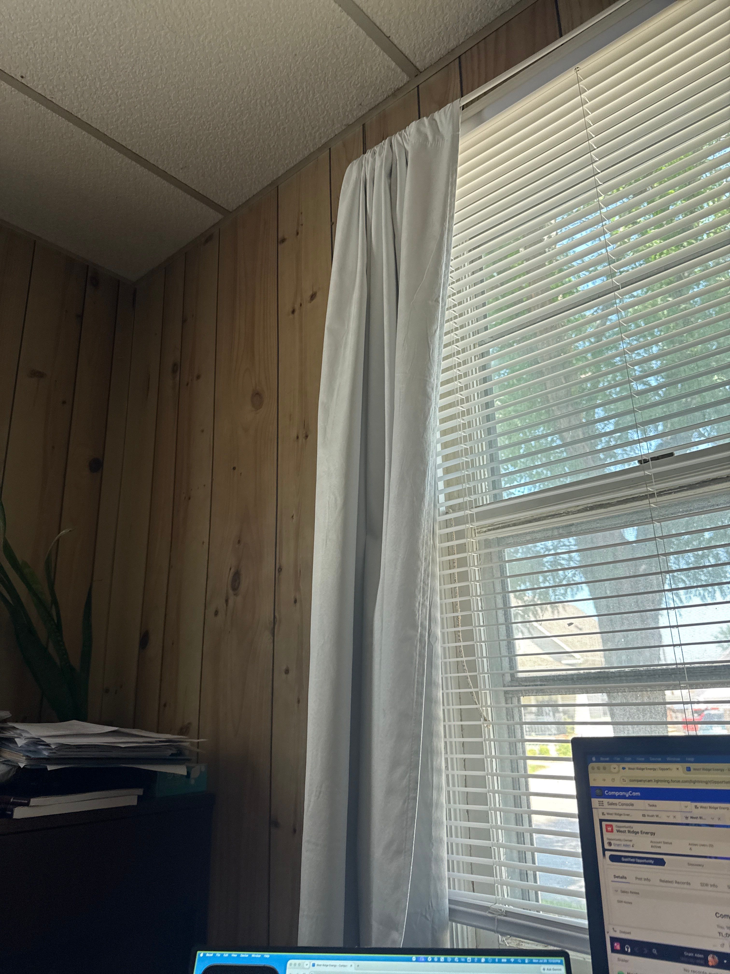 Commercial Office Remodel Featuring Knotty Pine Paneling and Hardwood Floors by CompanyCam Sales Demo