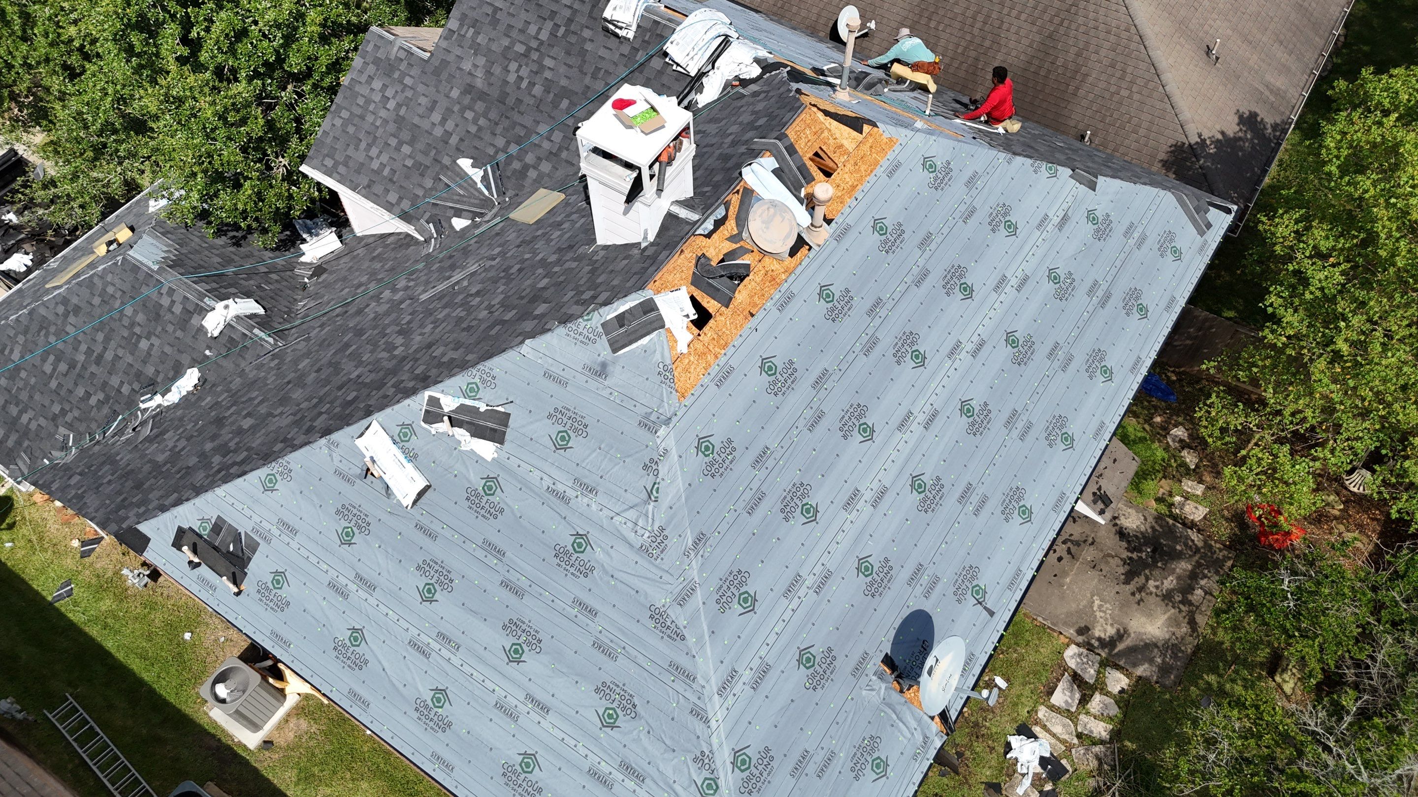Residential Roofing Installation using IKO Dynasty by Core Four Roofing
