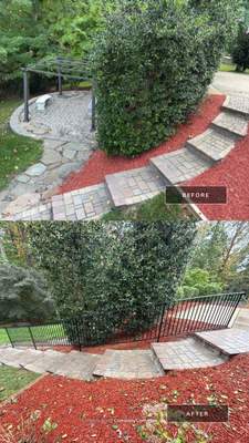 Curved Iron Stair Railing - Bowie, MD