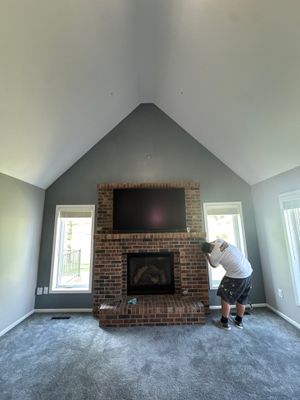 Residential Interior Repaint Walls After Drywall Work Done