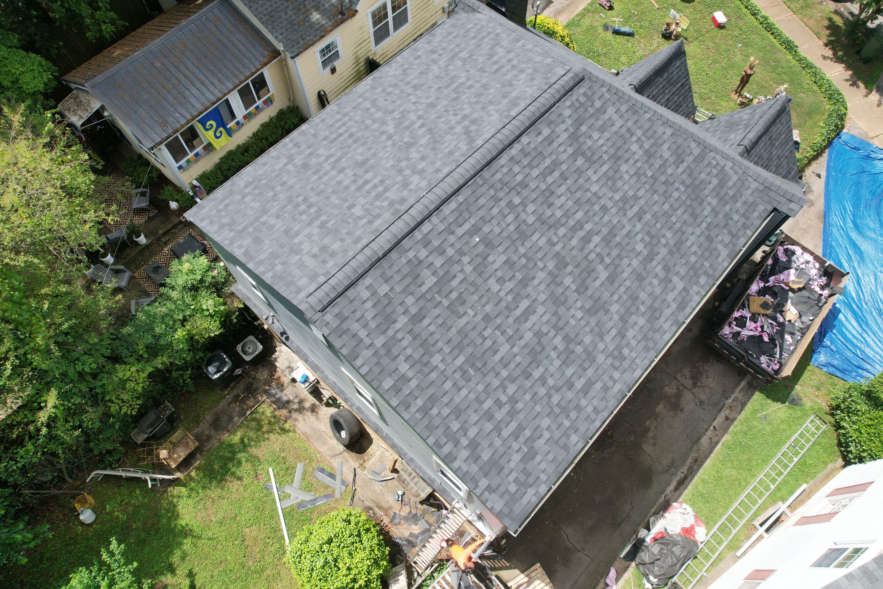 Residential Roof Replacement using Owens Corning Trudef Twilight Black by Inspector Roofing and Restoration