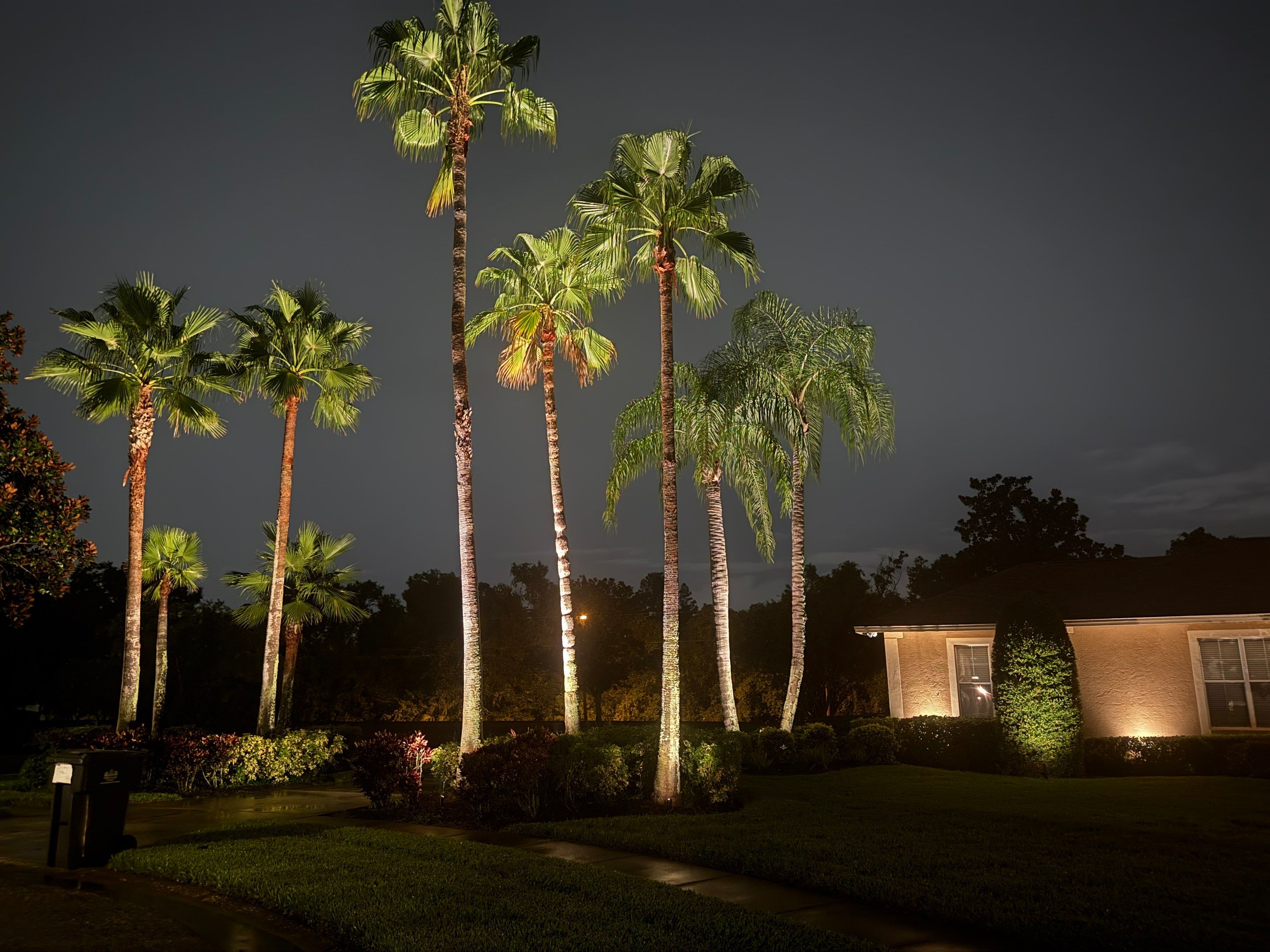 Custom Exterior Landscape Lighting for Residential Estate in Odessa by Elegant Accents