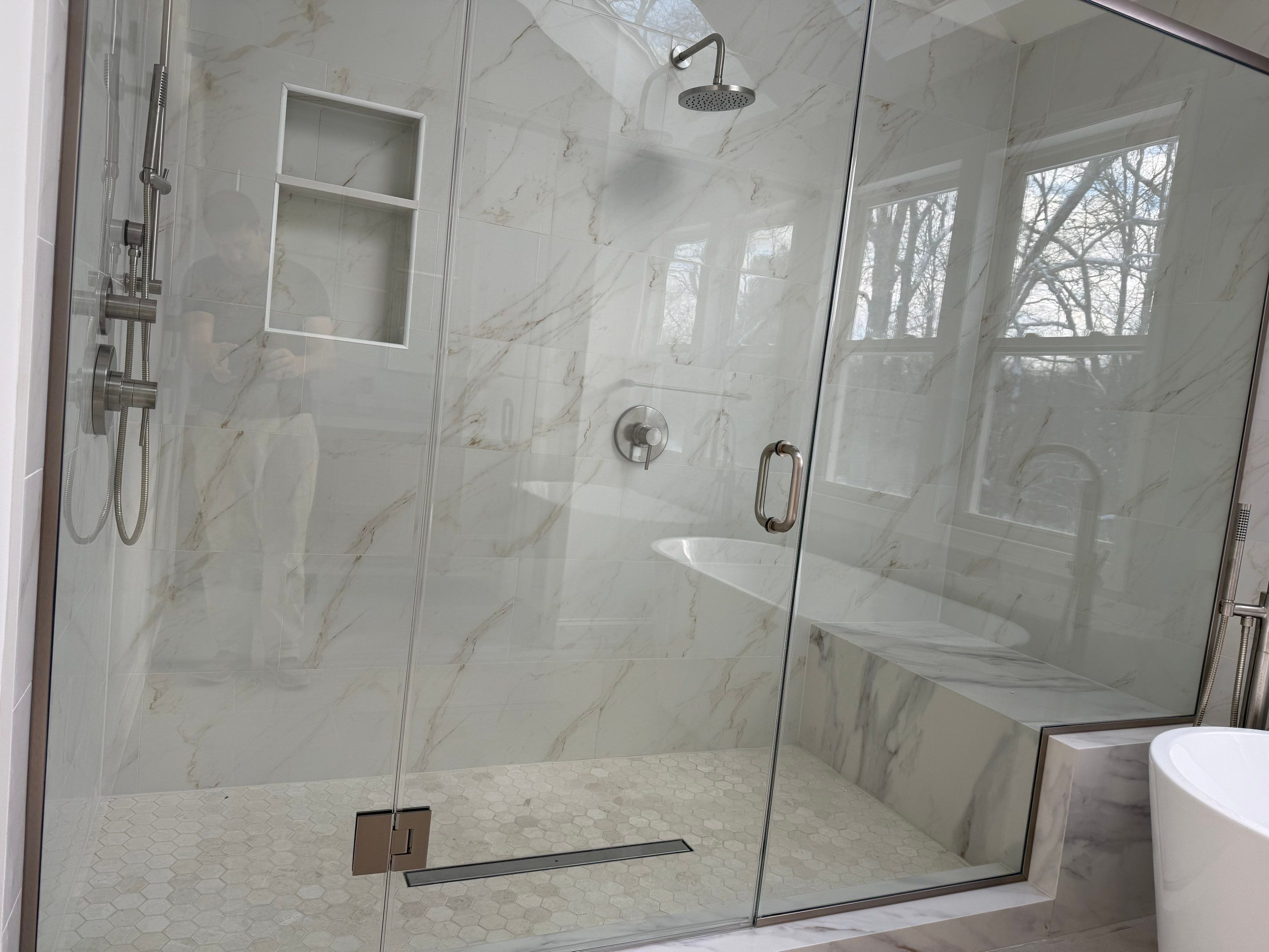 Bathroom Remodel using Tile by Home Concepts Construction