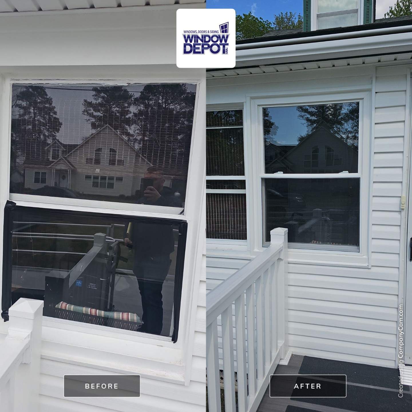Paint and door replacement by Window Depot of Annapolis