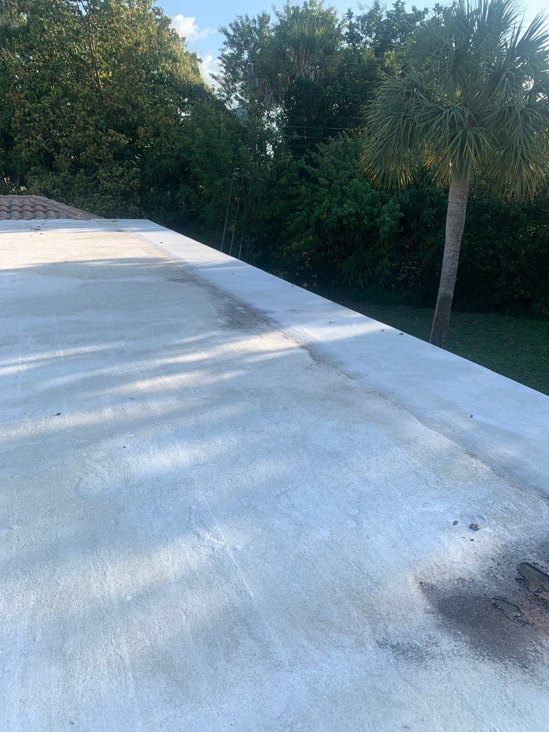 100% Silicone Roof Coating Repair using Tropical #924 Silicone Roof Coating by Morton Roofing, Inc.