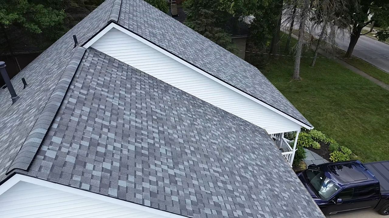 Atlas Pinnacle, Color, Coastal Granite, Drip Edge, Color, Black by Eagle Eye Roofing