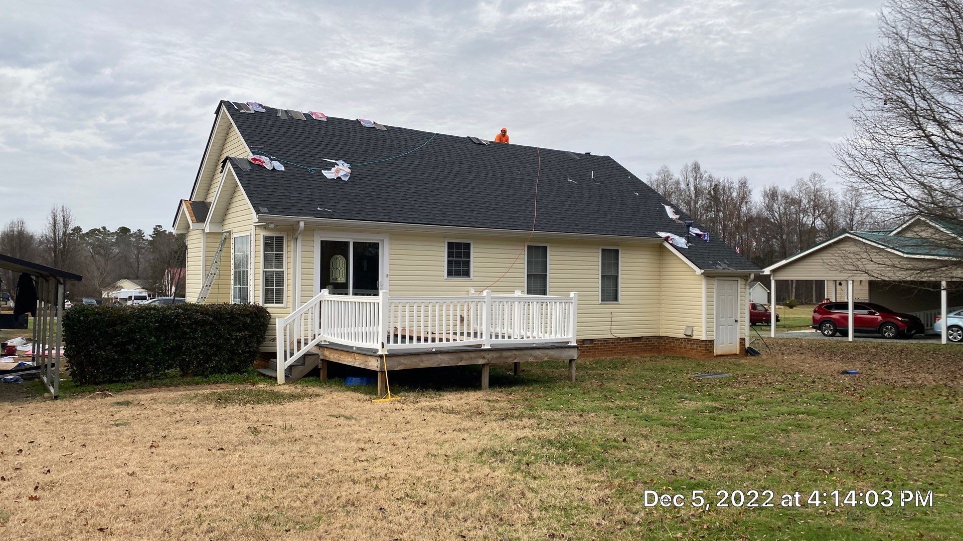 Roof Replacement using Gaf HDZ Charcoal by Just In Time Roofing and Restoration