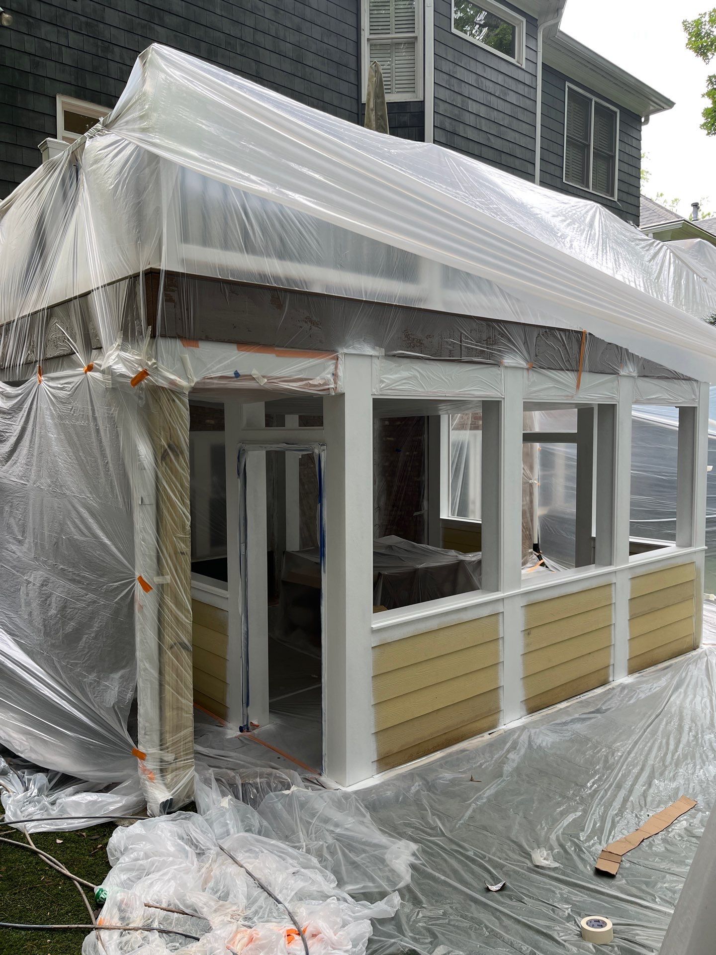 Trex New Deck Build with Screened in Under Deck by Nelson Exteriors 