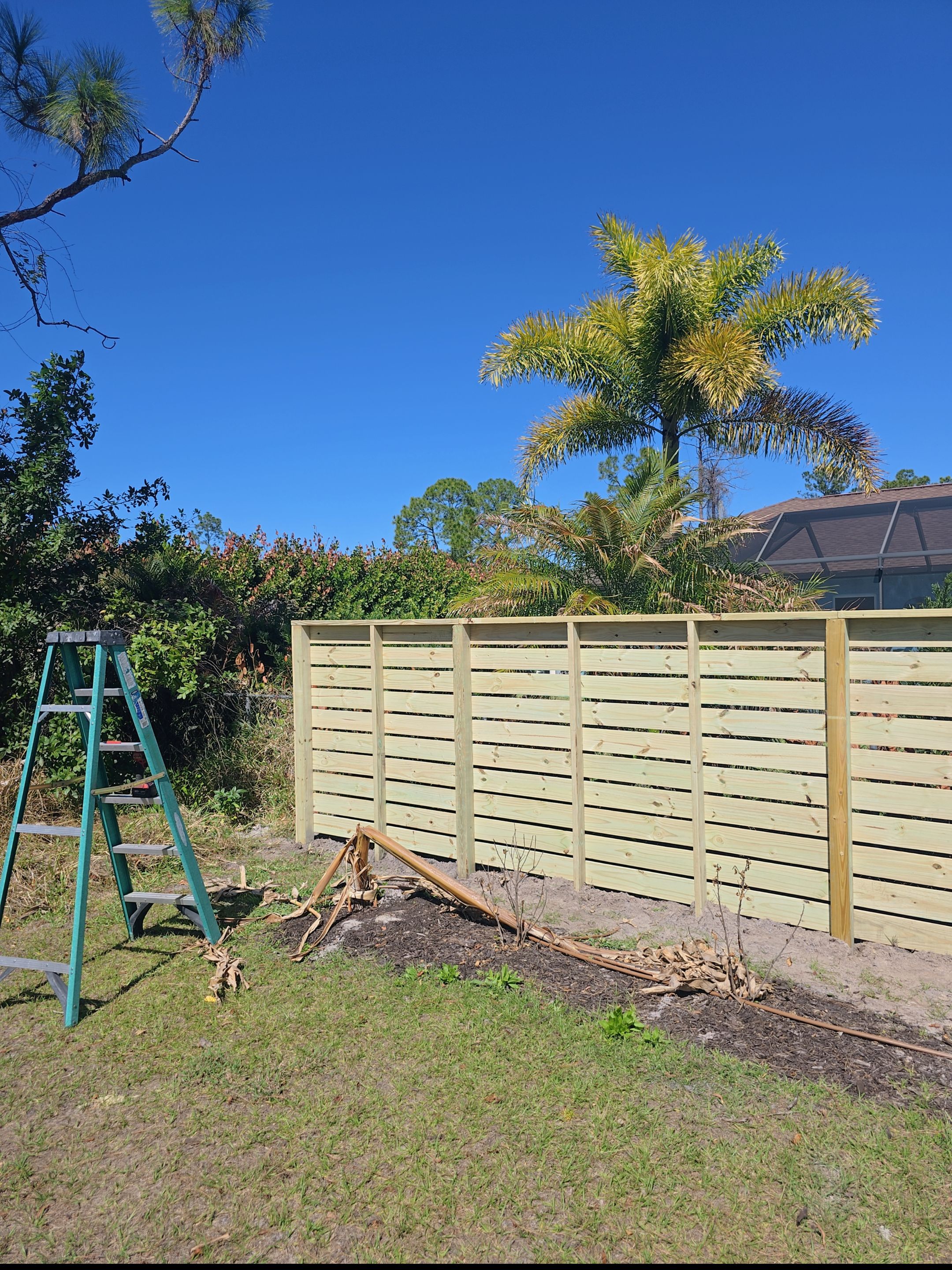 Horizontal Wood Fence in North Port by True Fence LLC