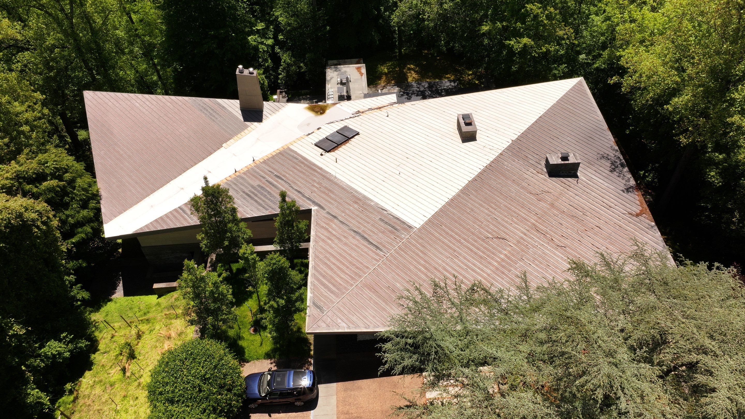 Modern Standing Seam Metal Roof Installation in McLean by American Home Contractors