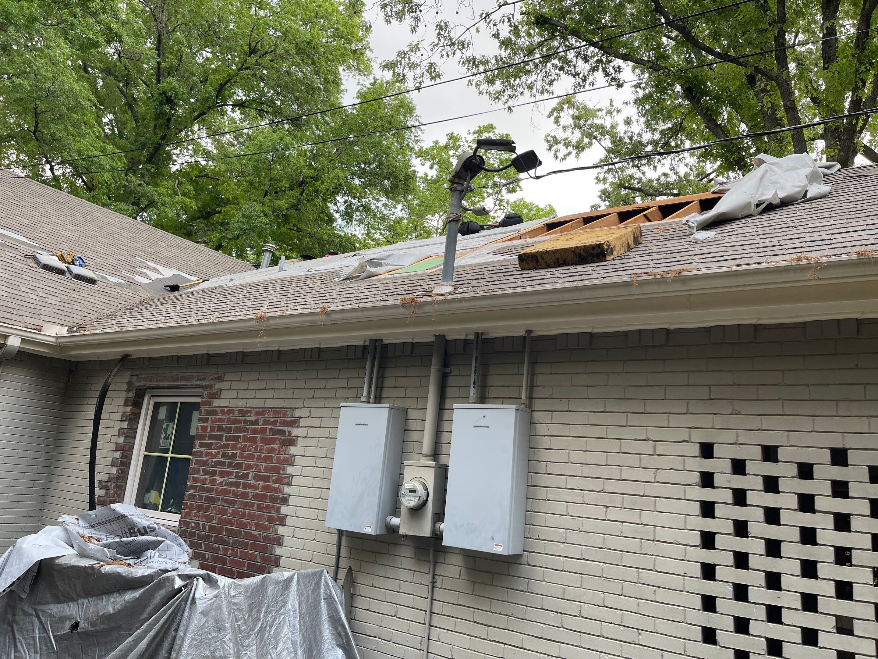 Architectural Shingle Roof Replacement with New Skylights in Memphis by Revival Roofing Services