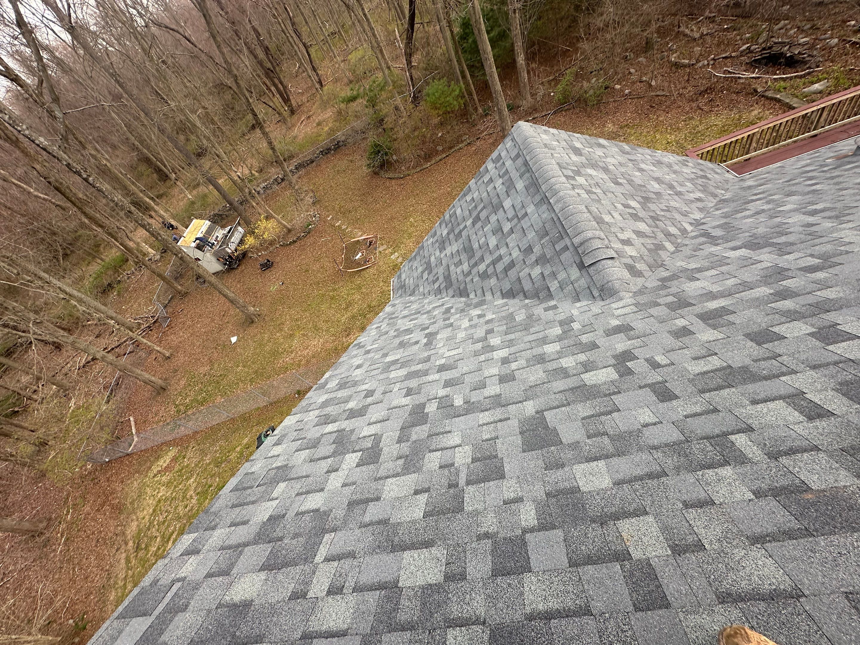 Residential Roofing Installation using Owens Corning TruDefinition Duration AR - Estate Gray & New Harvey Windows by A Plus Exterior