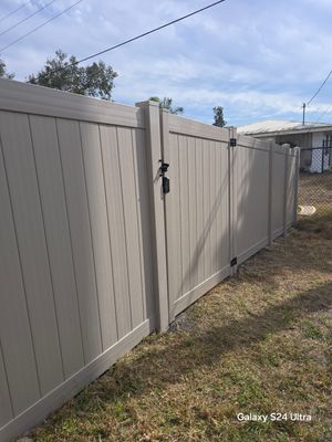 Custom Color Vinyl Fence in North Port