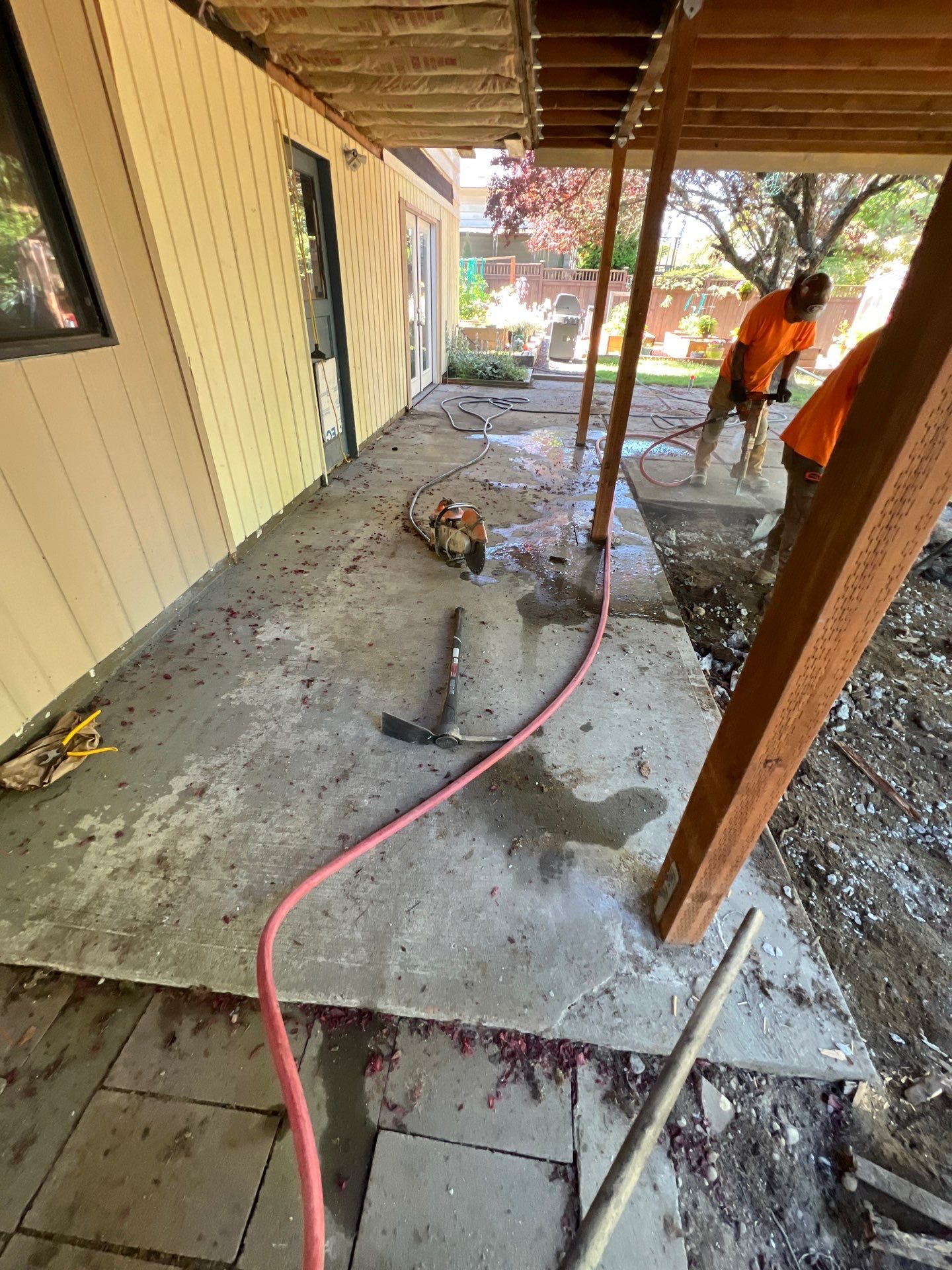 Concrete Back Patio Renovation | Edmonds  by Jireh Asphalt & Concrete Inc 