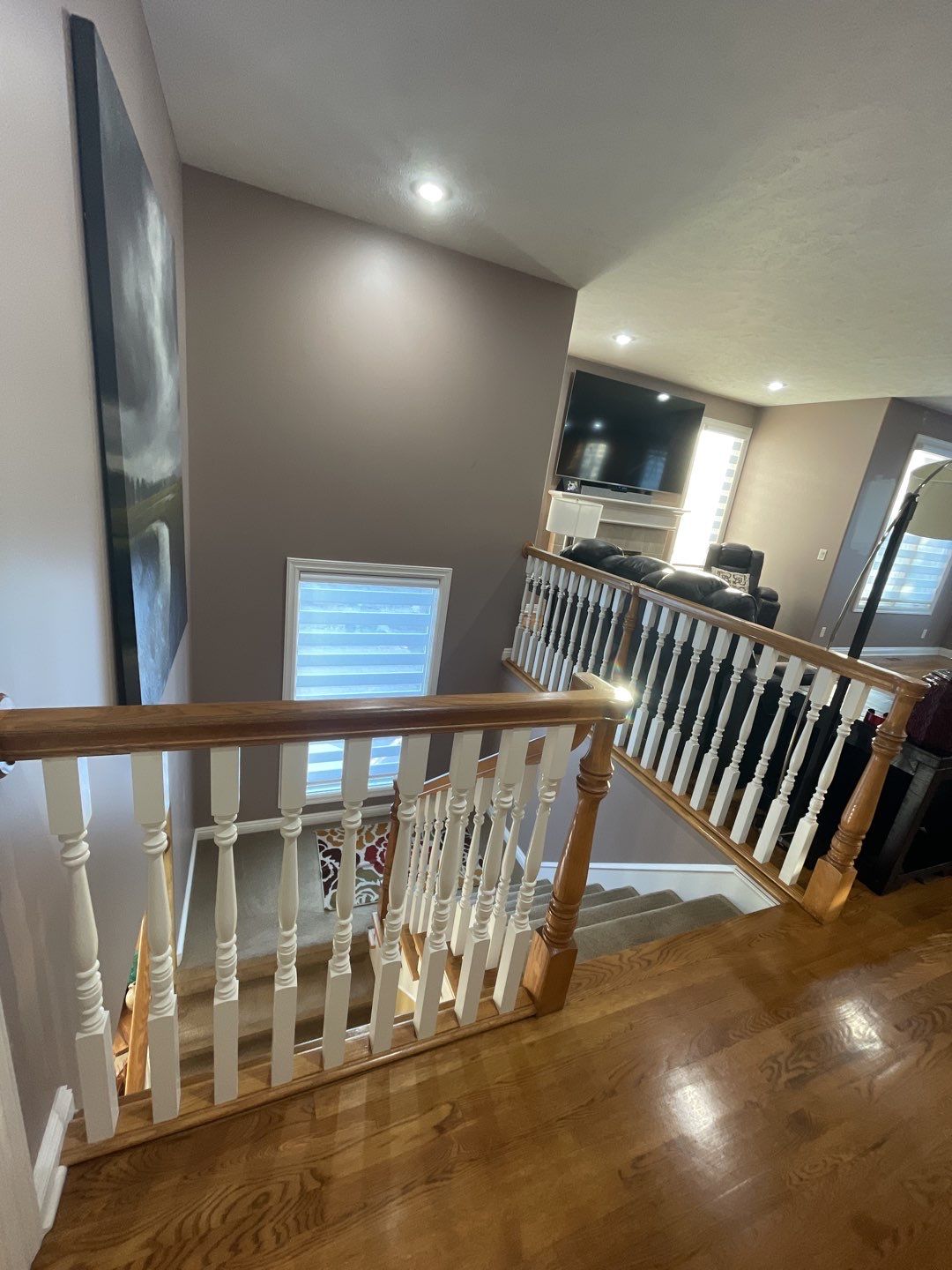 Painting Hardwood using Sherwin Williams paint by Lightning Exteriors