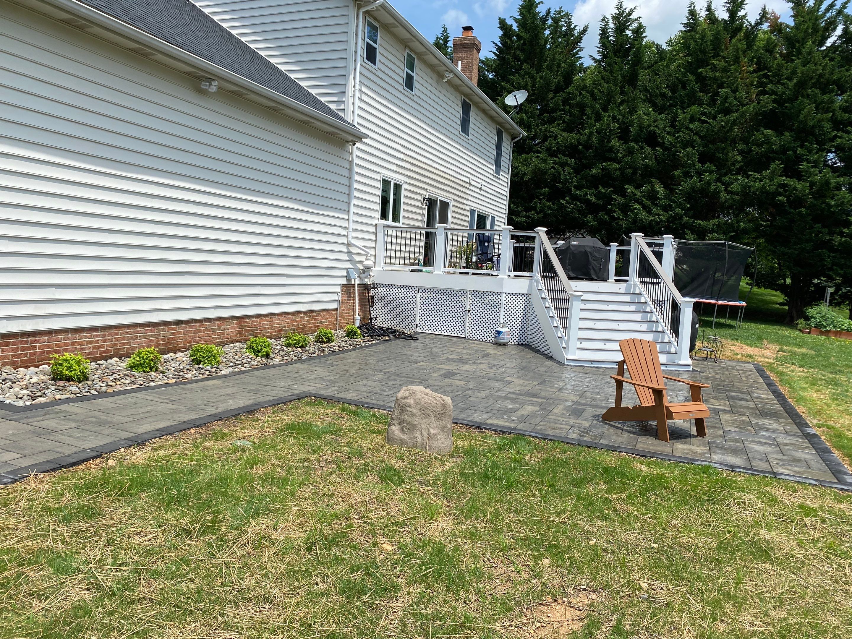 Backyard Transformation using Techo-Bloc Pavers by The Smet Companies, LLC
