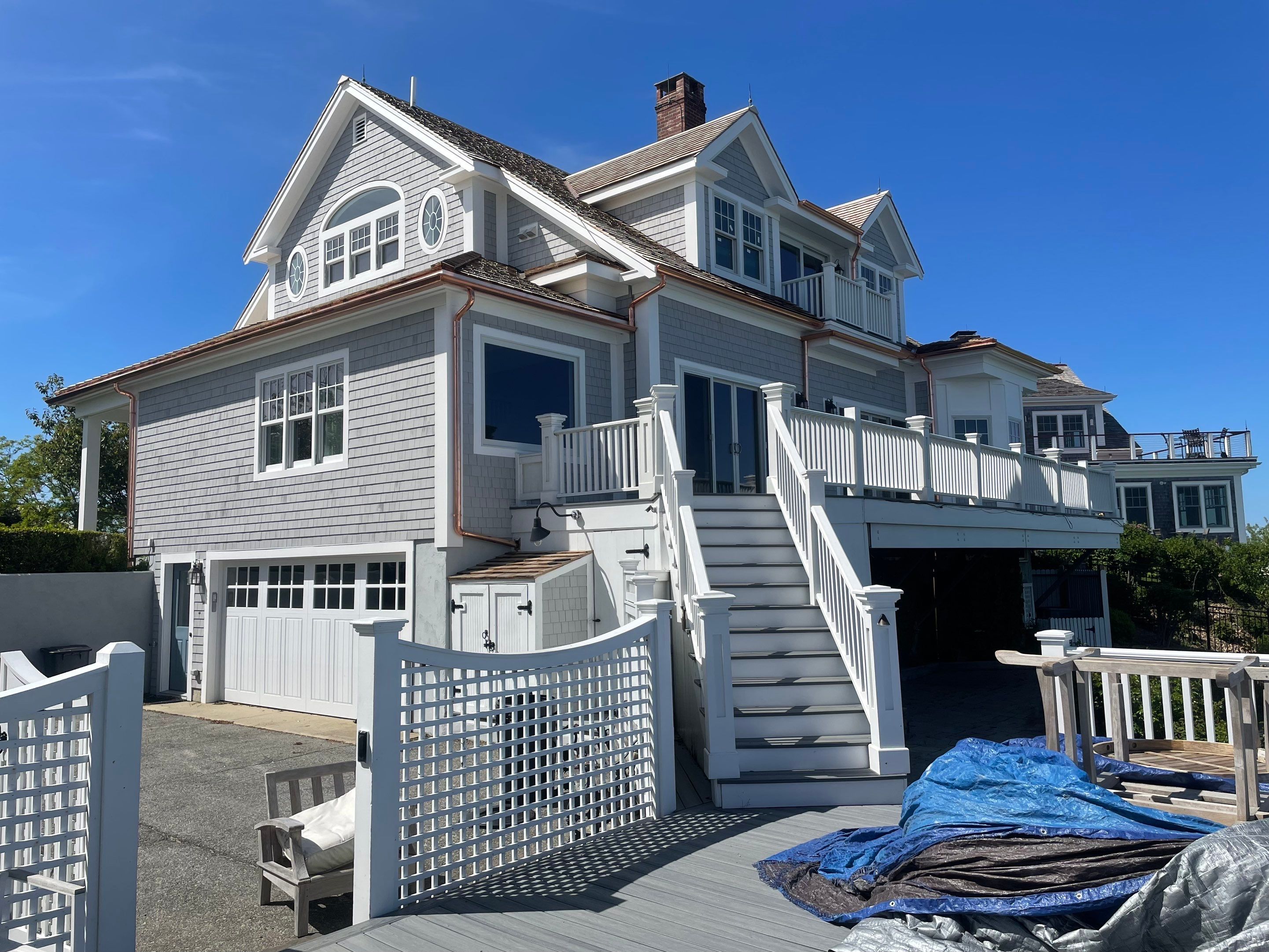 Copper Half Round Gutters in Provincetown, MA by Gutter Pro Enterprises