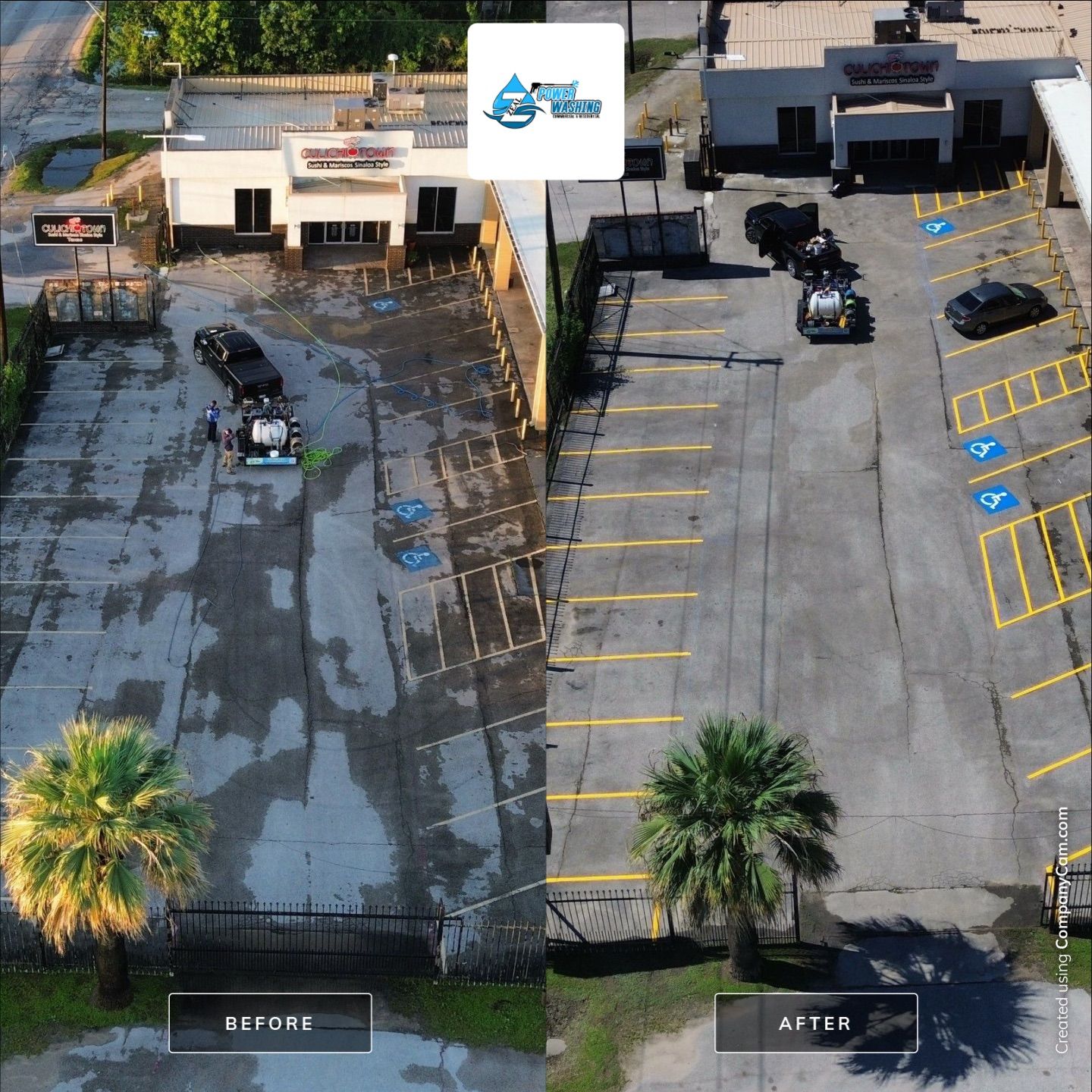 Commercial Parking Lot Striping and Safety Marking Installation in Houston by Zeal Power Washing