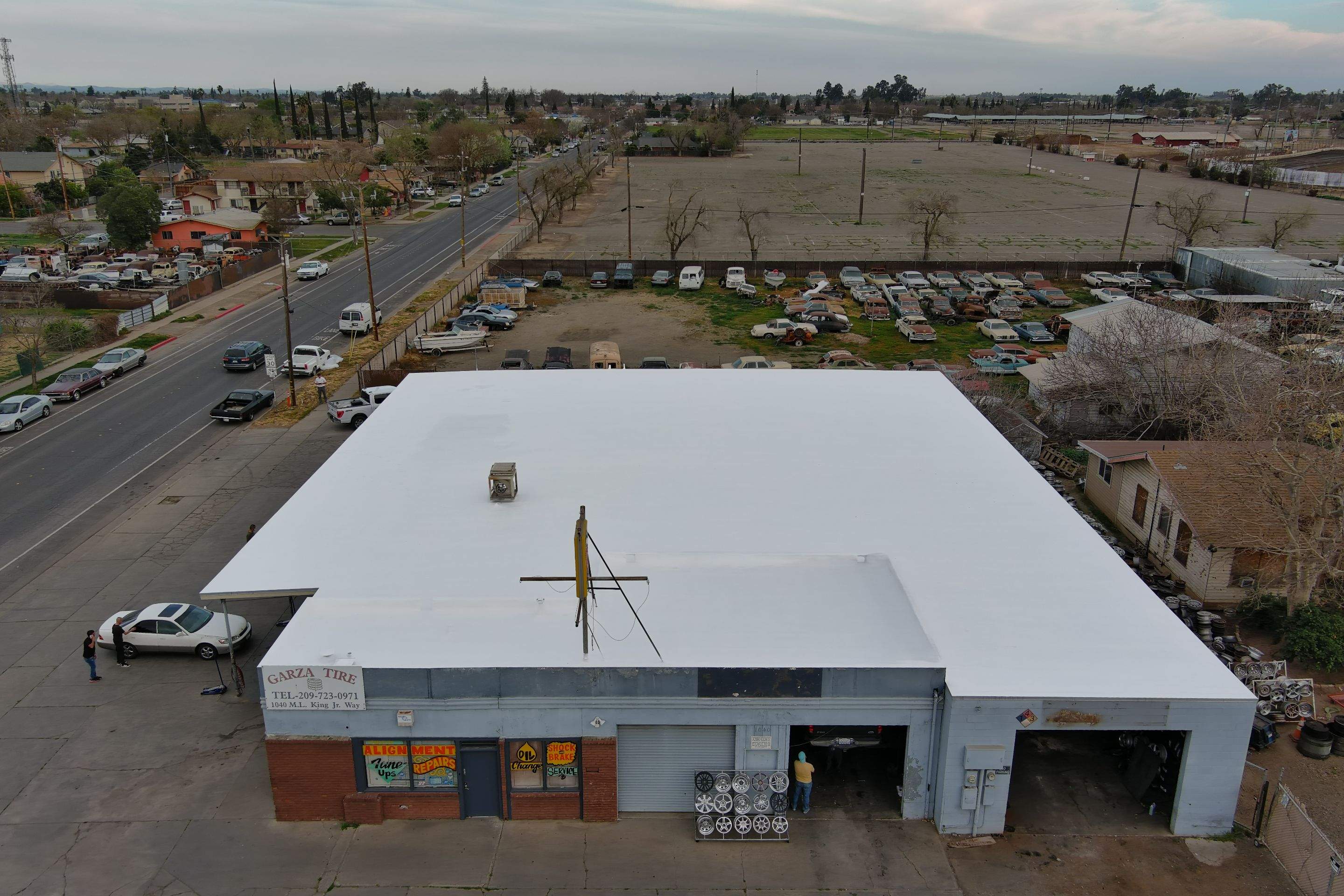 Spray foam and coatings using Conklin Benchmark/PUMA XL coatings and spray foam by Straight Edge Roofing Inc