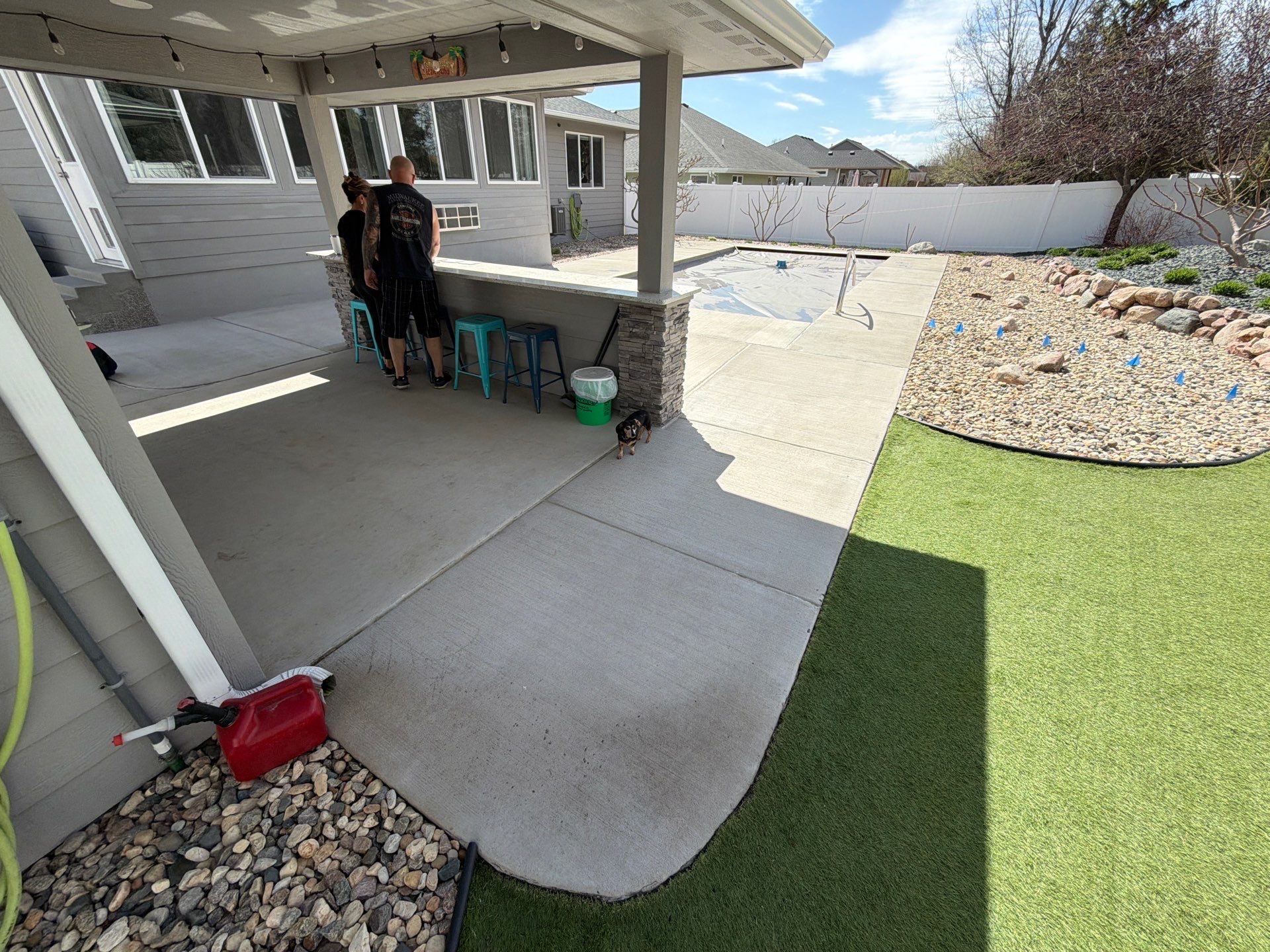 Silver Creek Flak Coating for Patio and Entry Steps in Sioux Falls by Select Painting, Coatings & Garage Cabinets