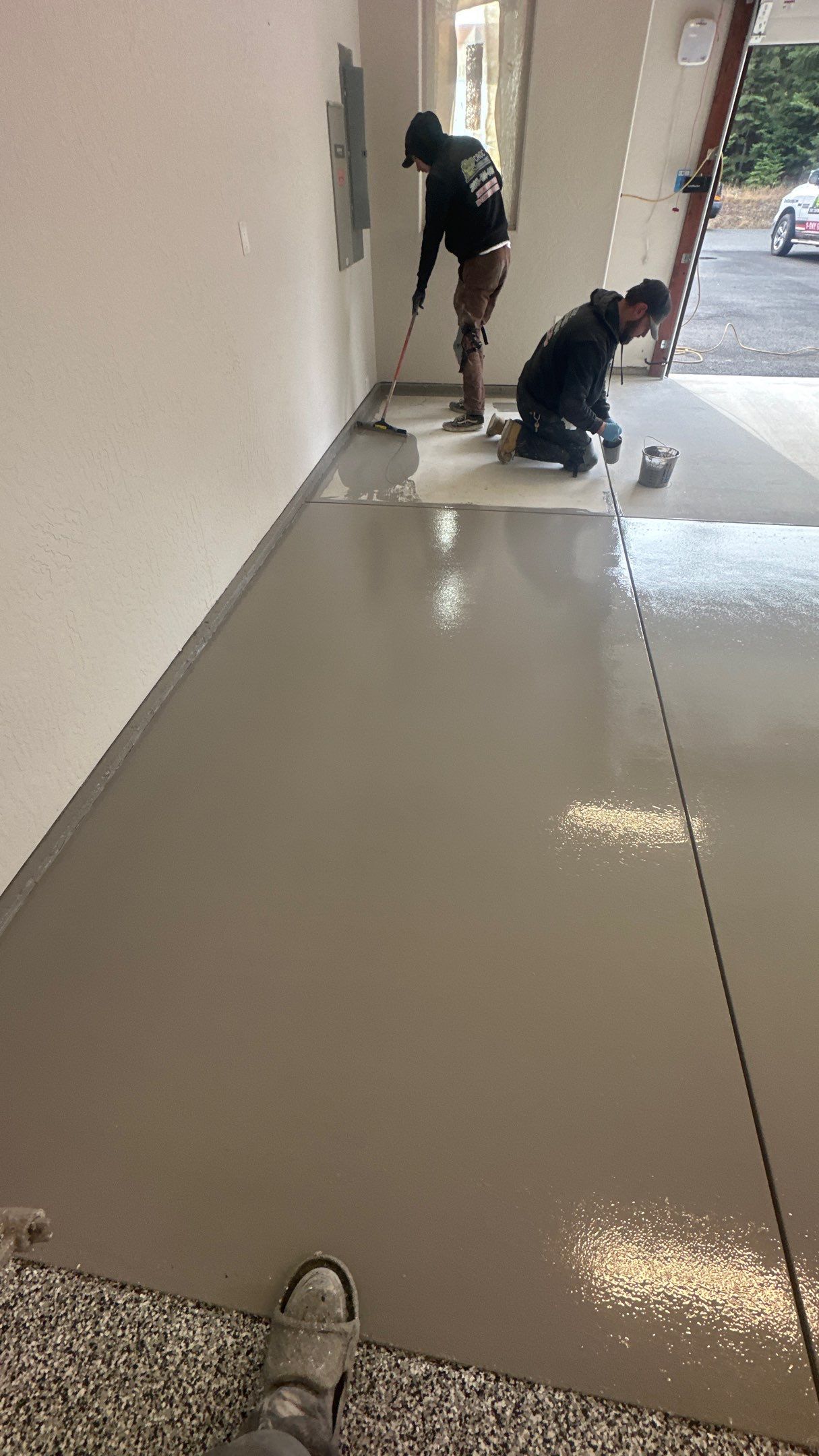 Garage Transformation using Domino by Croc Coatings, LLC